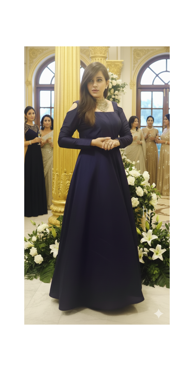 Navy Blue Chroma Gown
