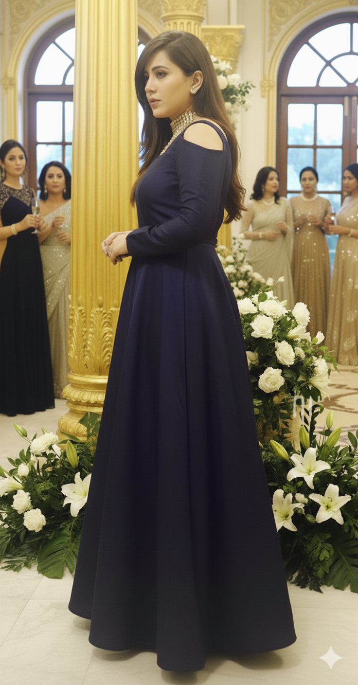 Navy Blue Chroma Gown