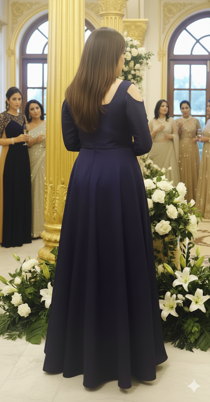 Navy Blue Chroma Gown