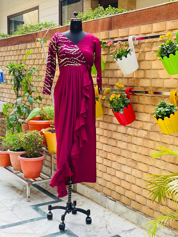 Wine Sequin Summer Drape