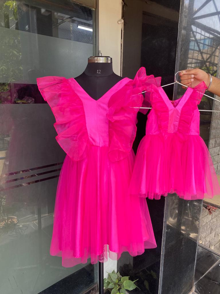 Pink Organza Baby's Dress