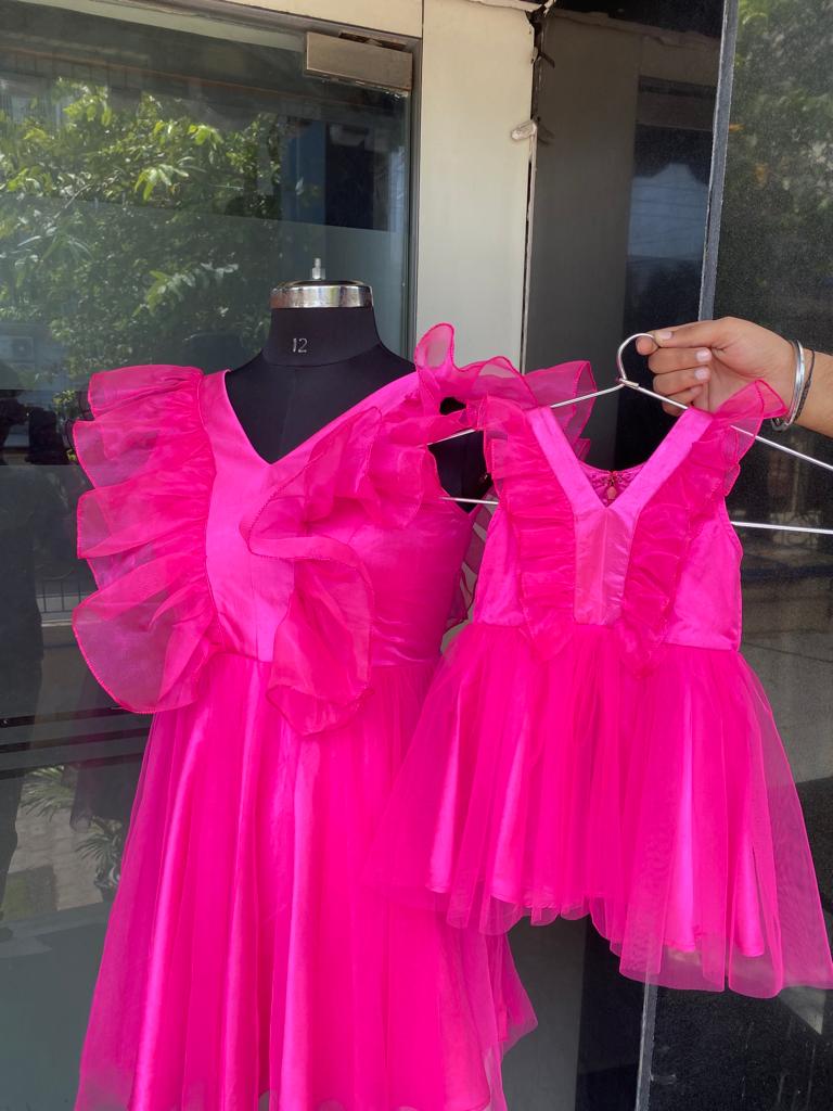 Pink Organza Baby's Dress