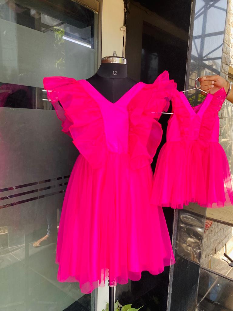Pink Organza Baby's Dress