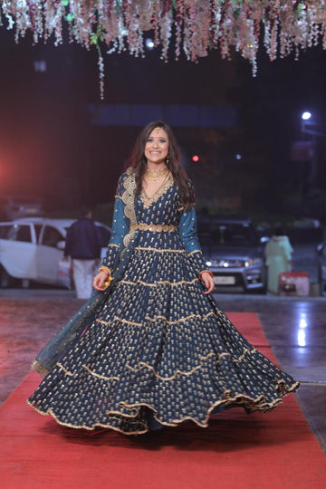 Peacock Pure Georgette Anarkali