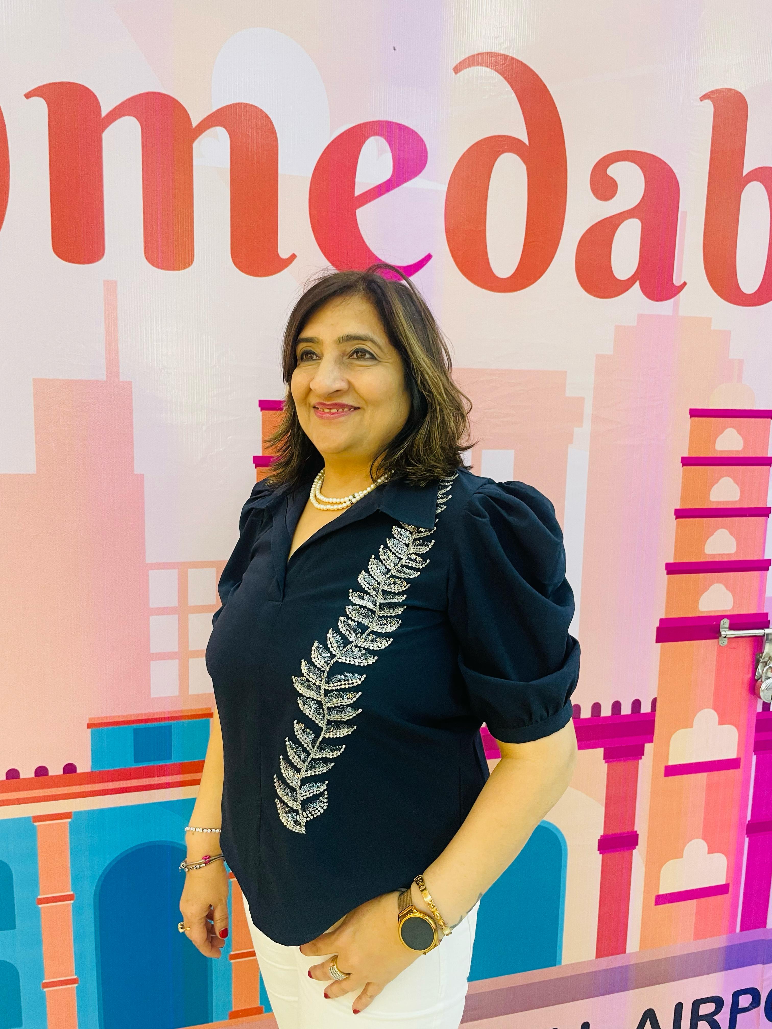 Navy Blue Hand Embroidered Top