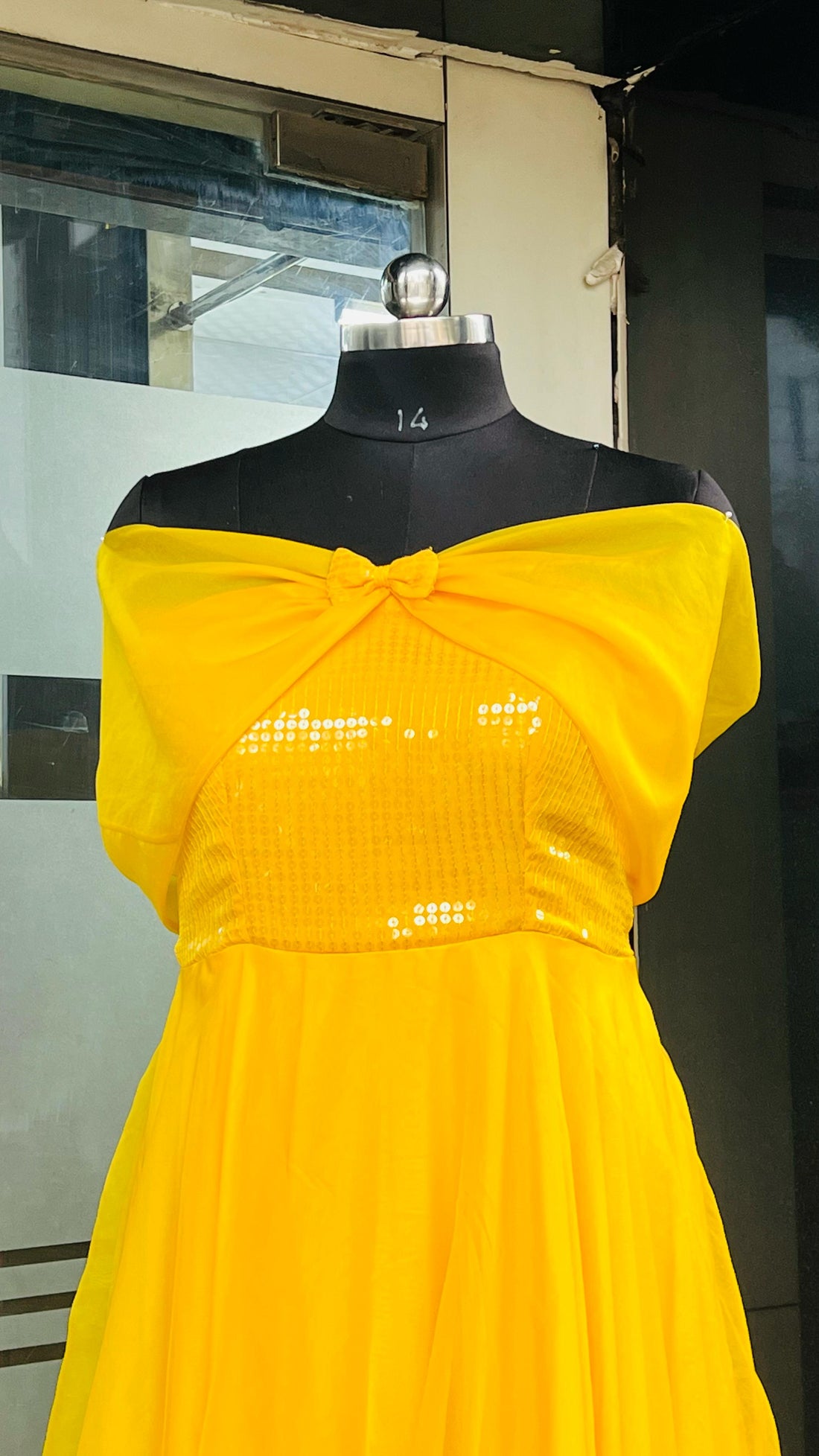 Sunshine Yellow Bow Gown