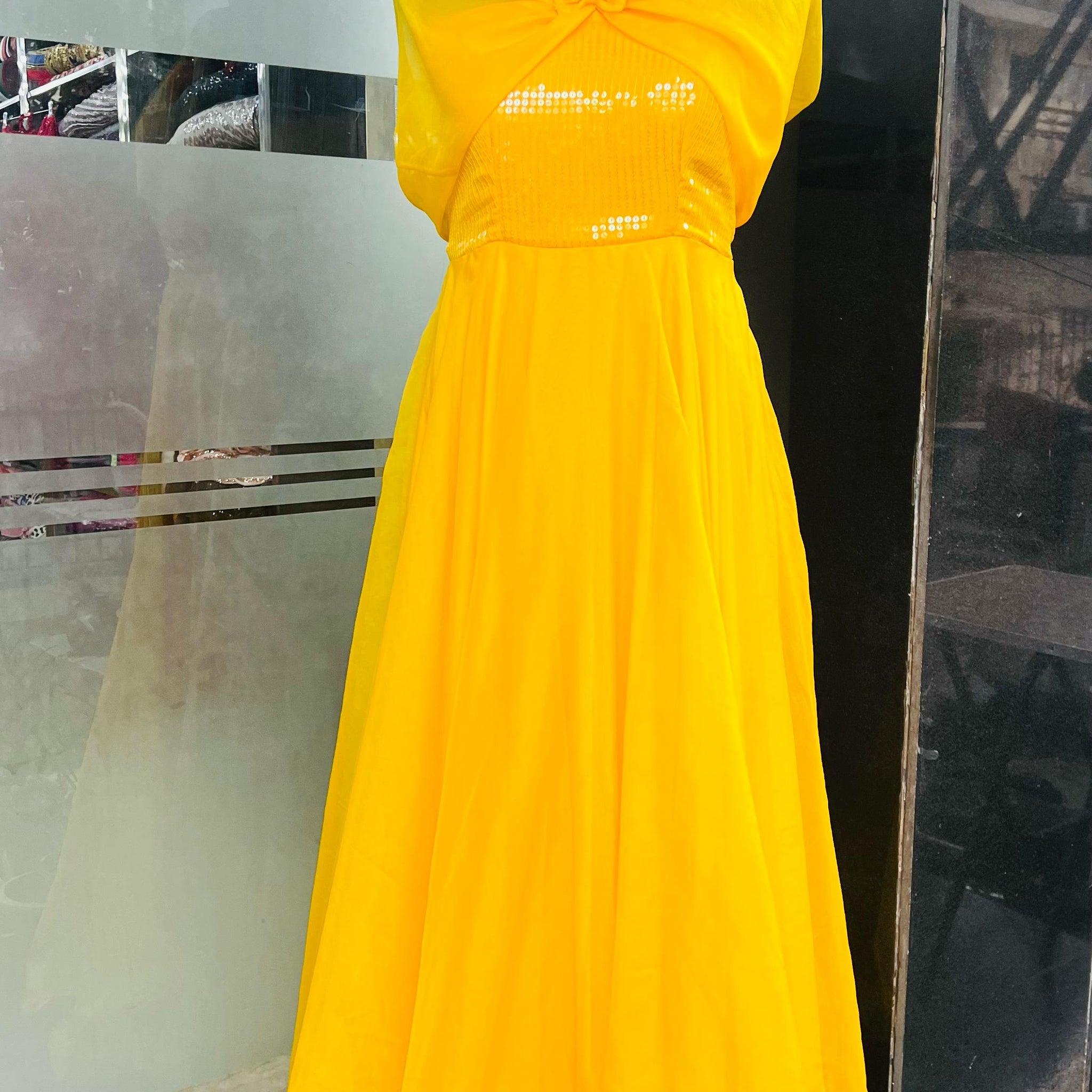 Sunshine Yellow Bow Gown