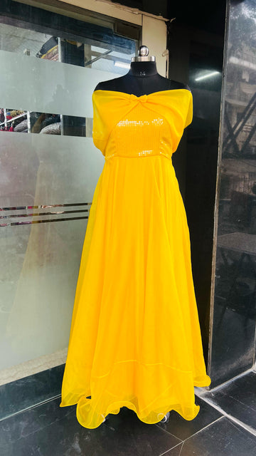 Sunshine Yellow Bow Gown