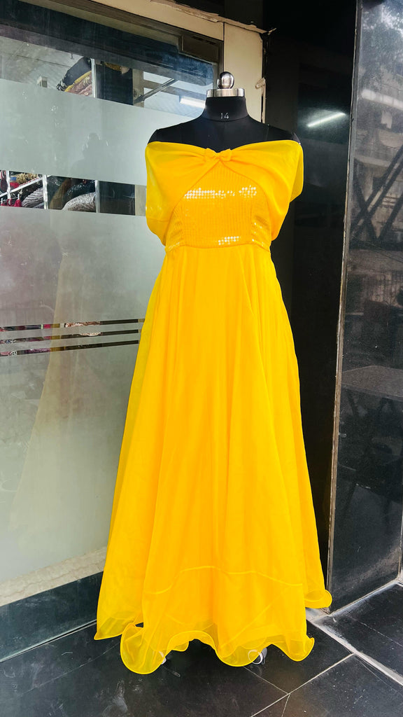 Sunshine Yellow Bow Gown