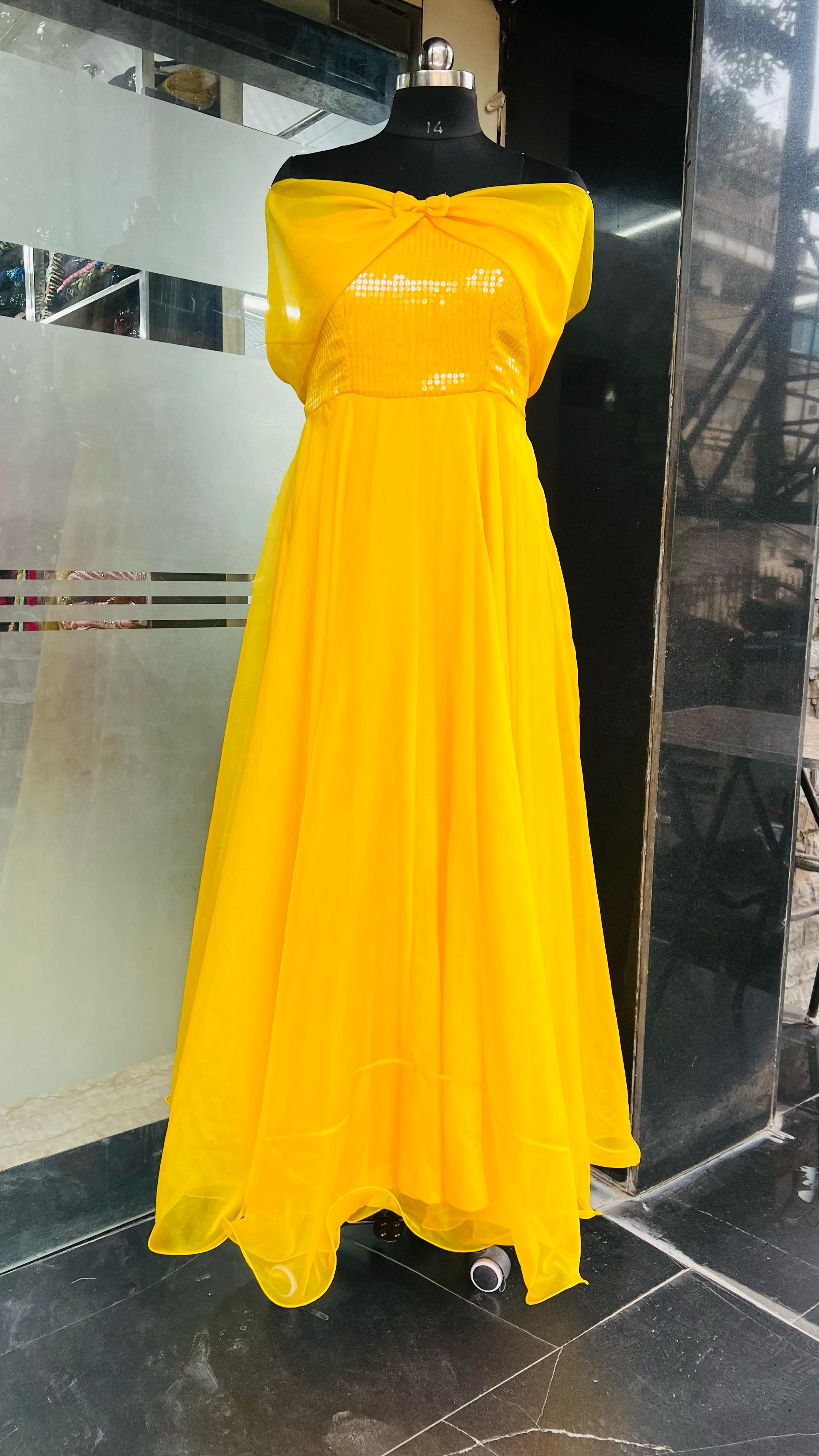 Sunshine Yellow Bow Gown