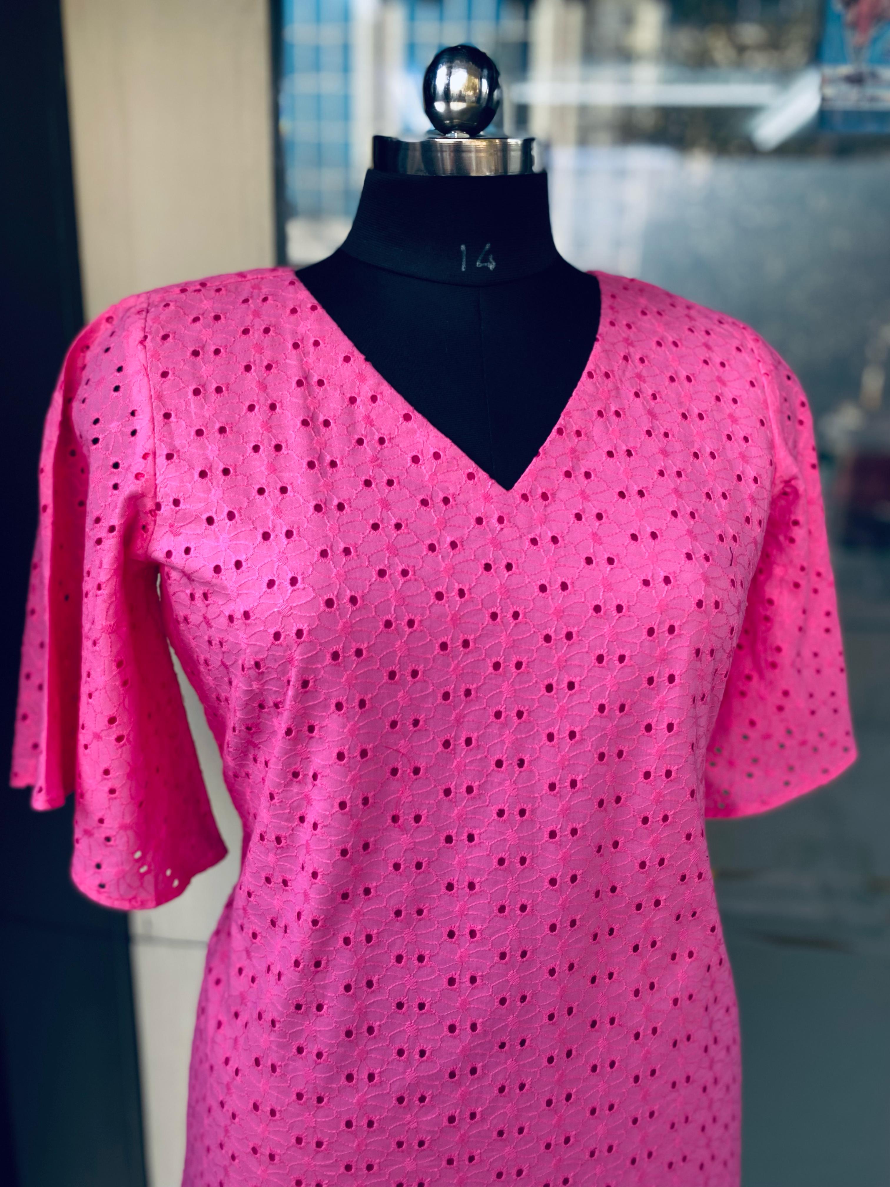 Pink Schiffli Top