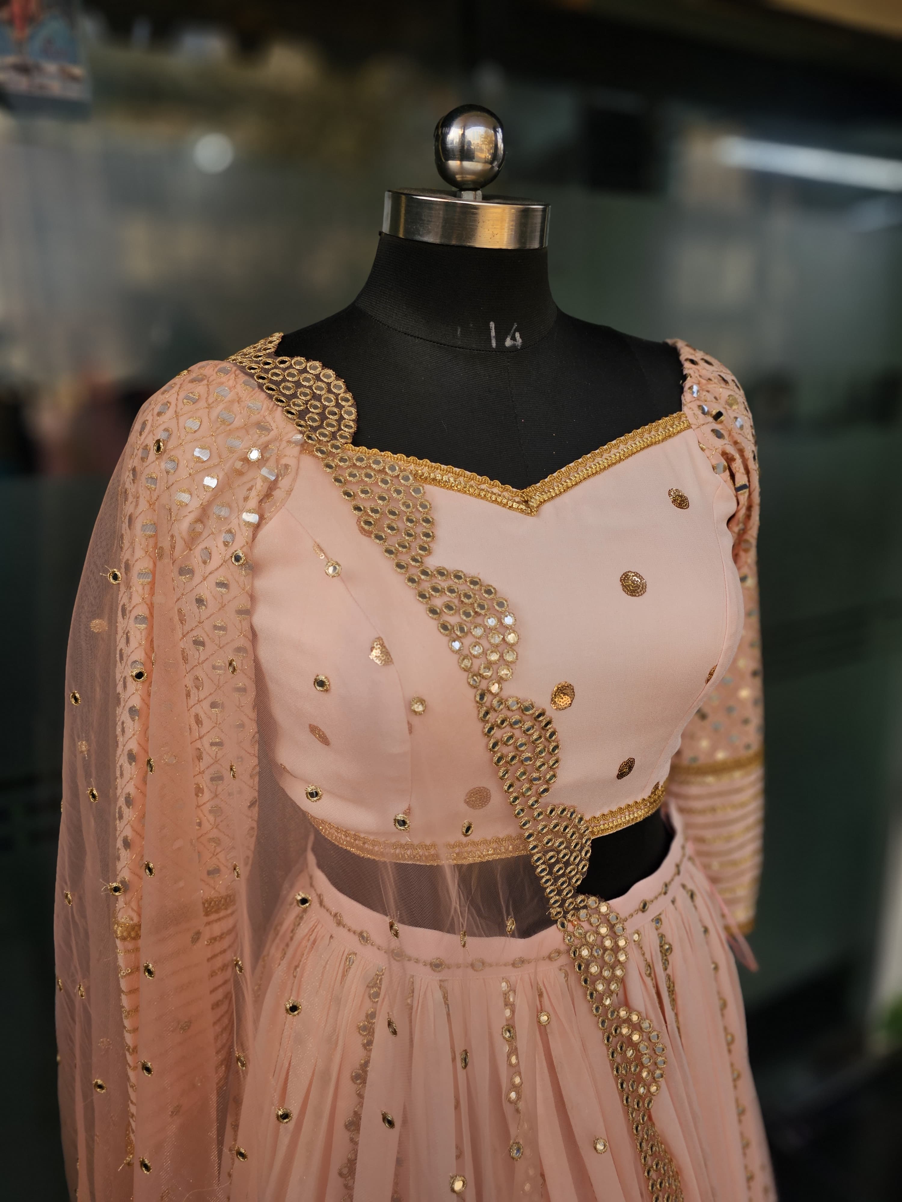 Peach Stunning Lehenga