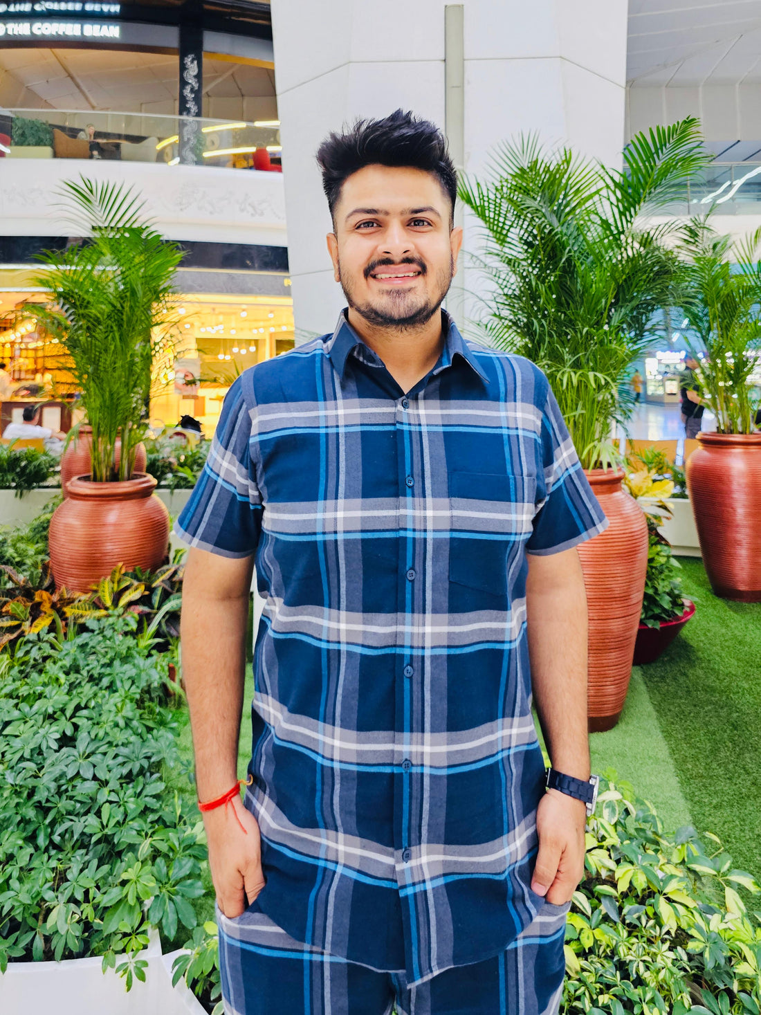 Blue Checks Menswear Co-ord