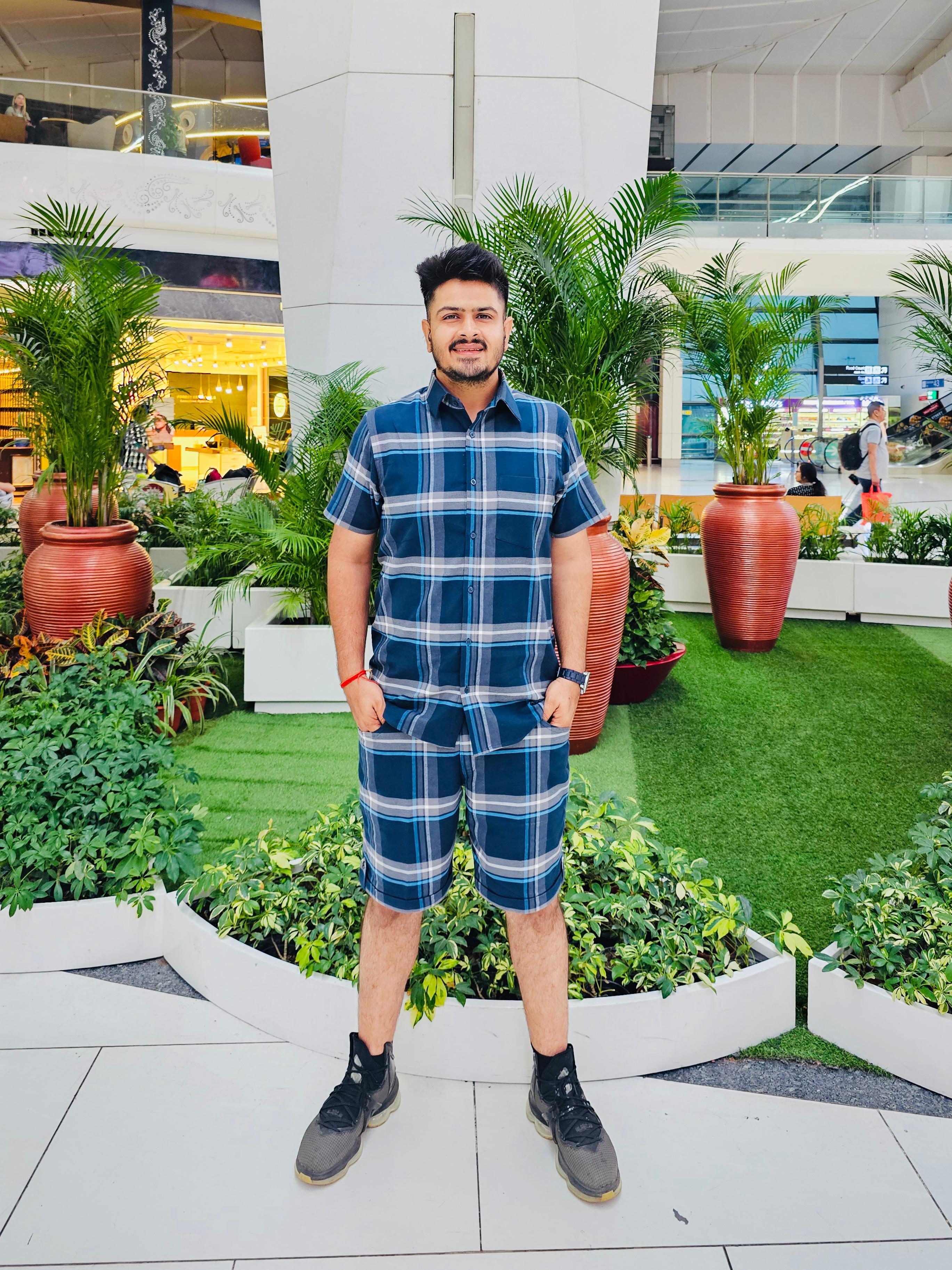 Blue Checks Menswear Co-ord