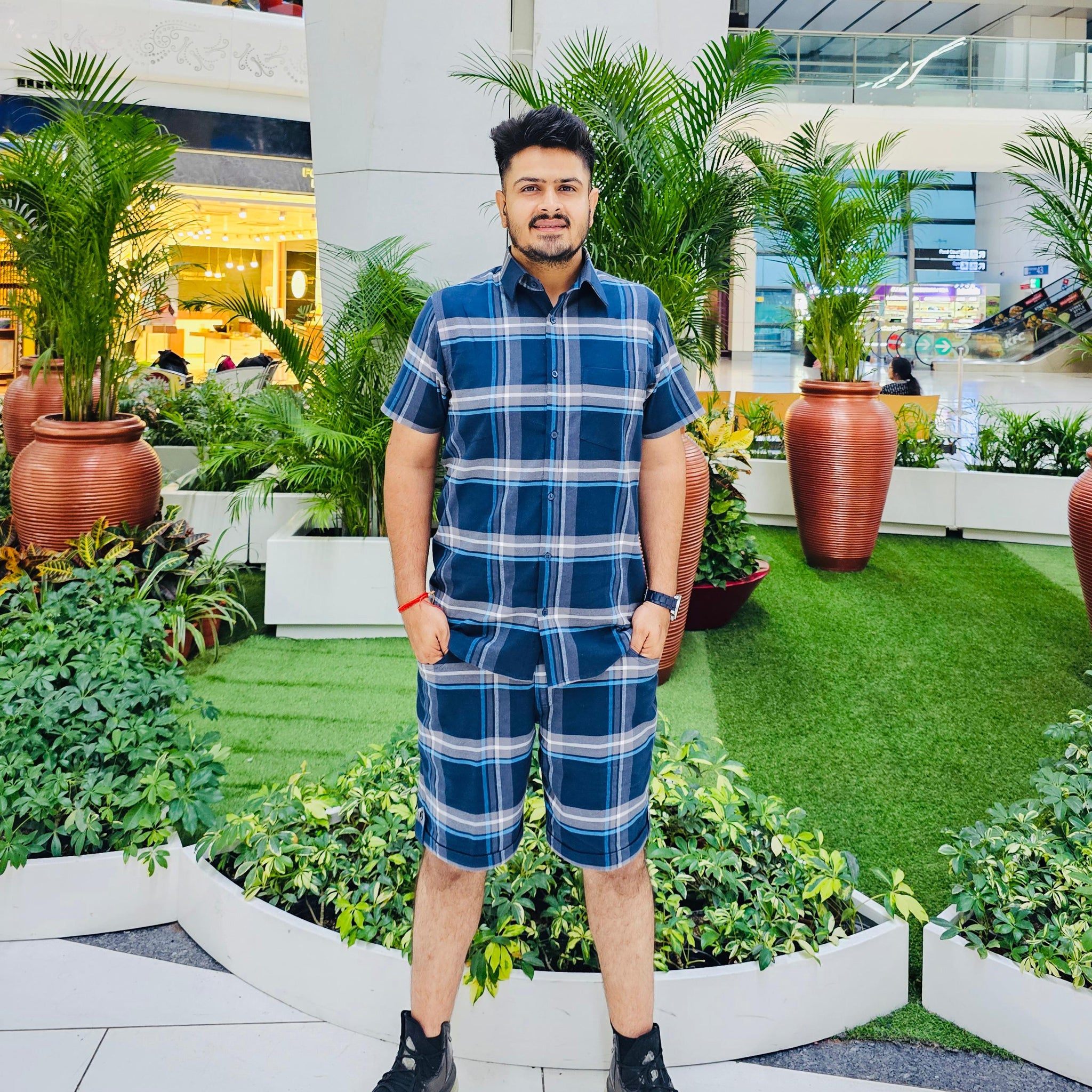 Blue Checks Menswear Co-ord