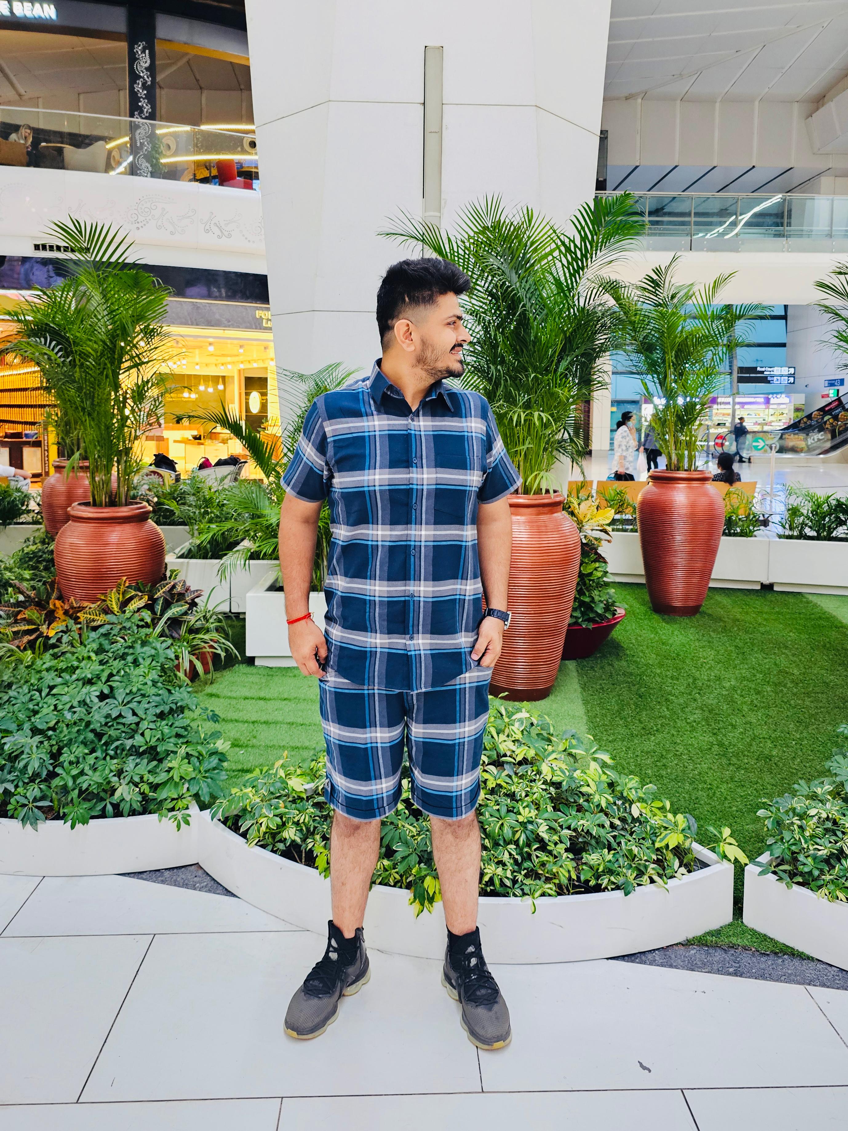 Blue Checks Menswear Co-ord