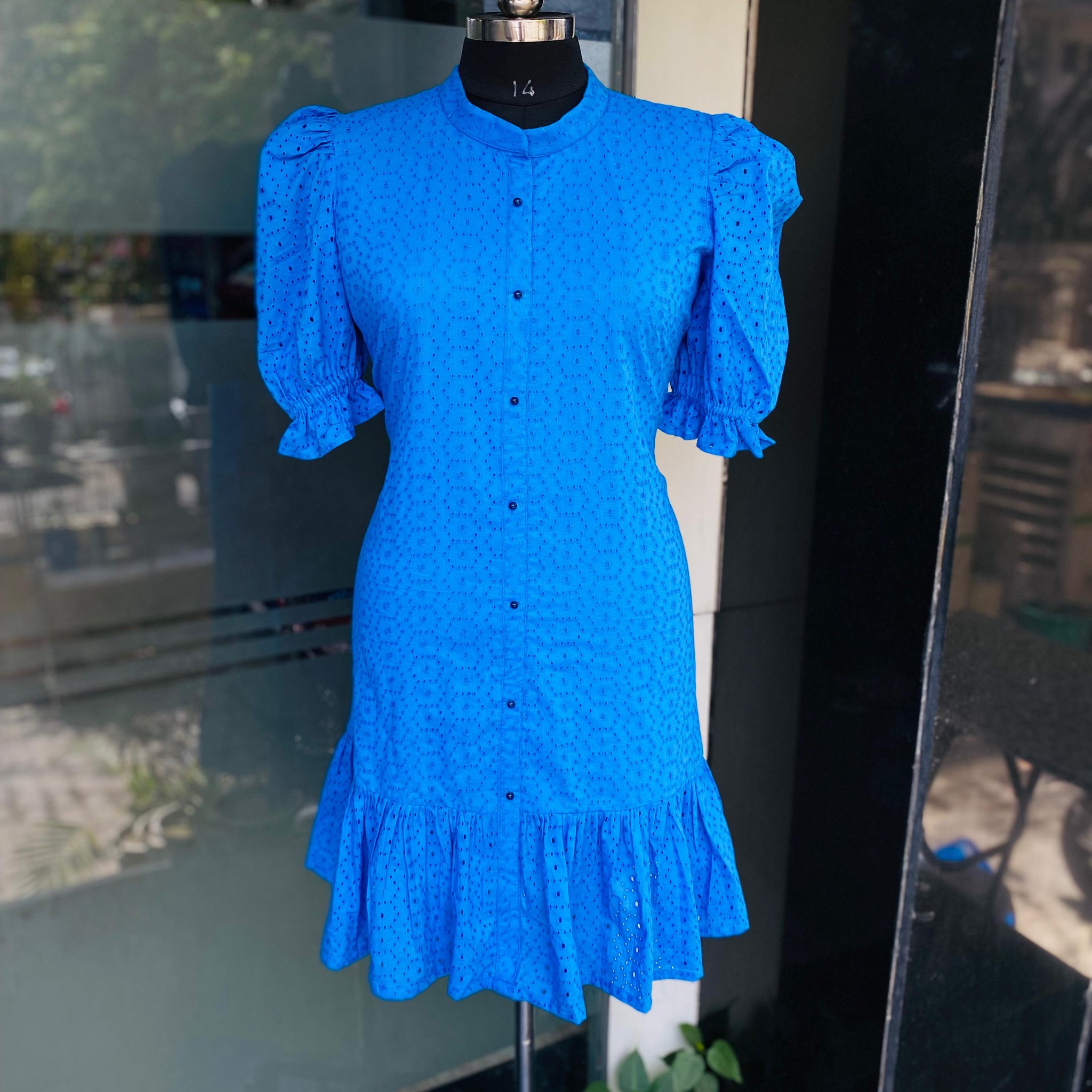 Electric Blue Cotton Dress