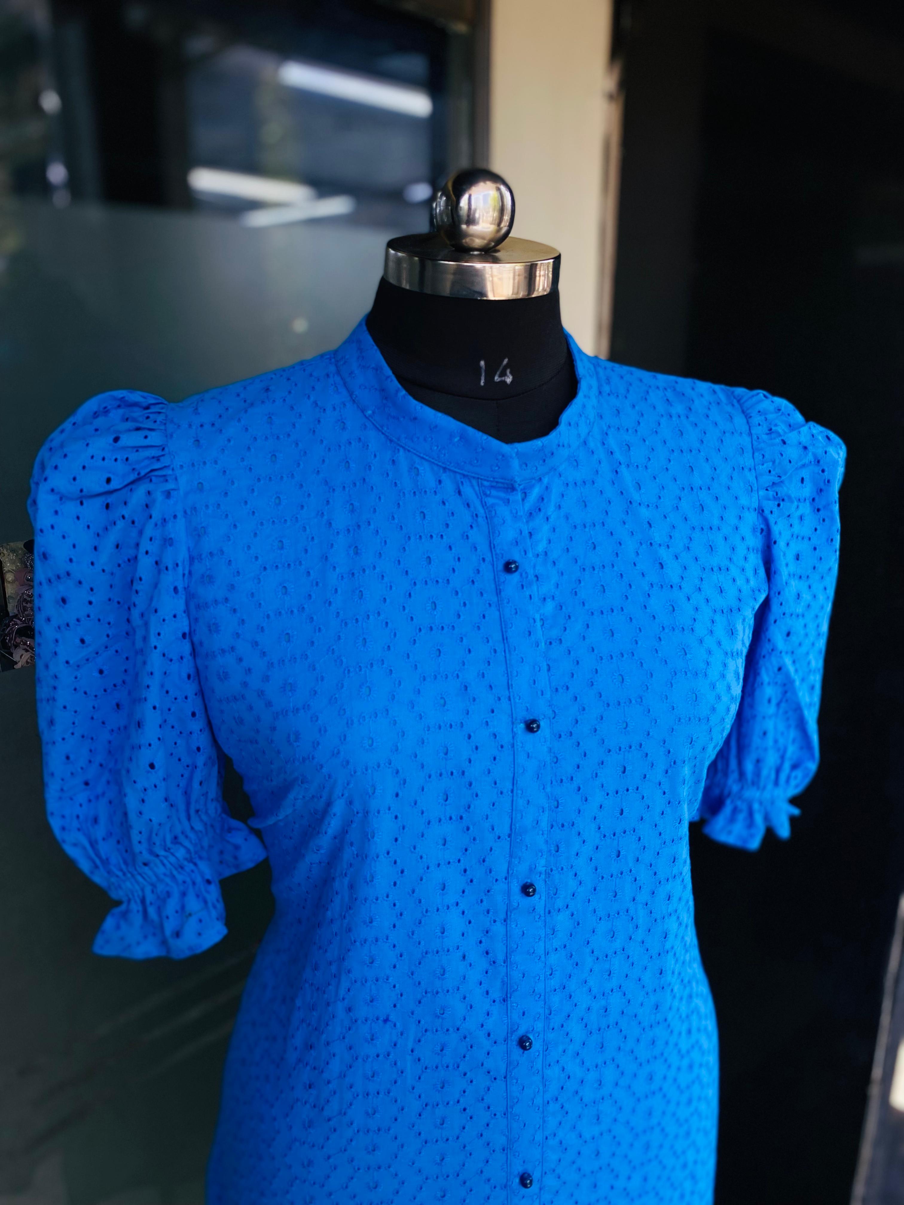 Electric Blue Cotton Dress