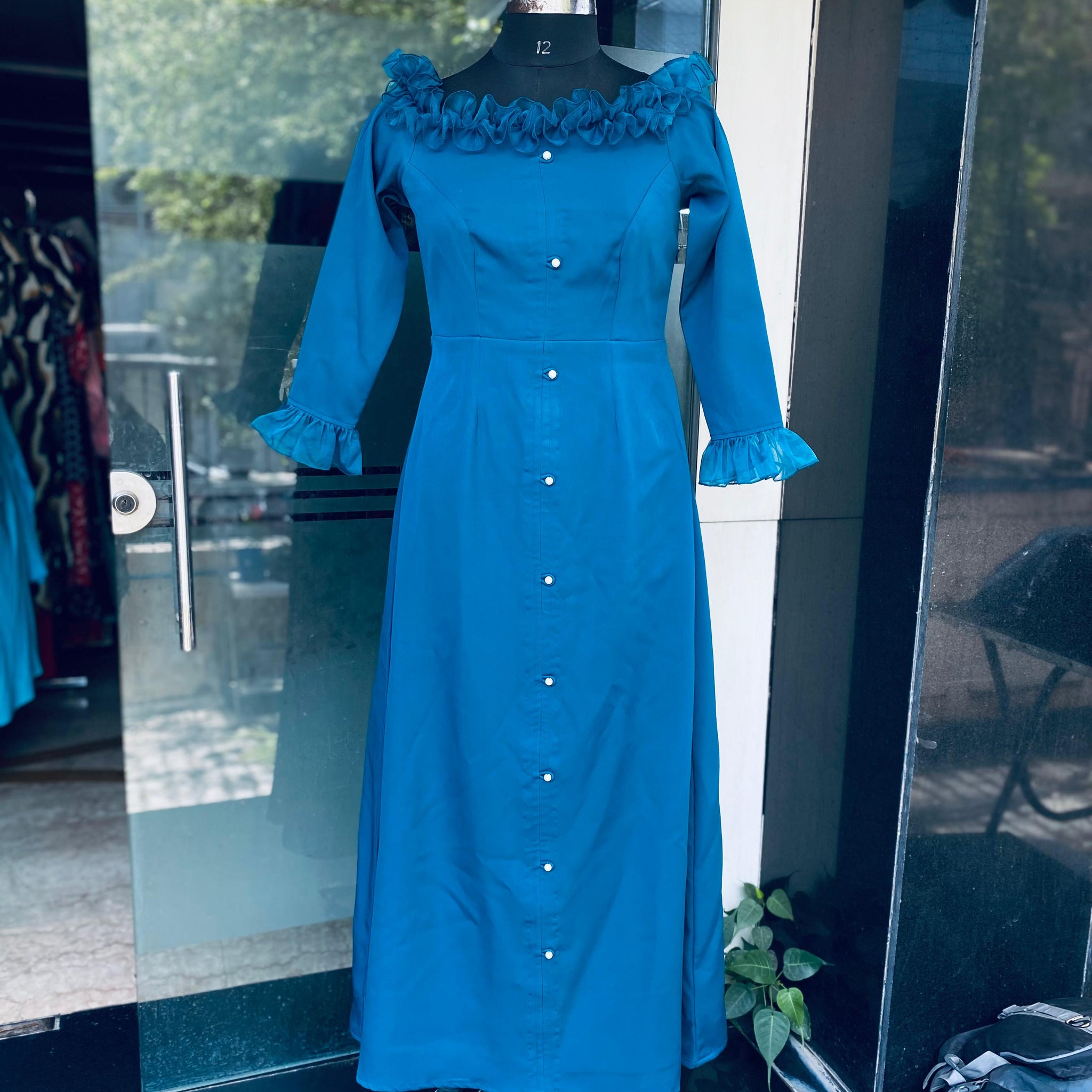 Peacock Banana Lycra Maxi