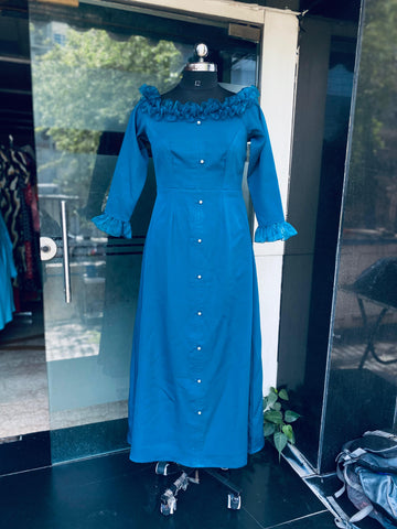 Peacock Banana Lycra Maxi