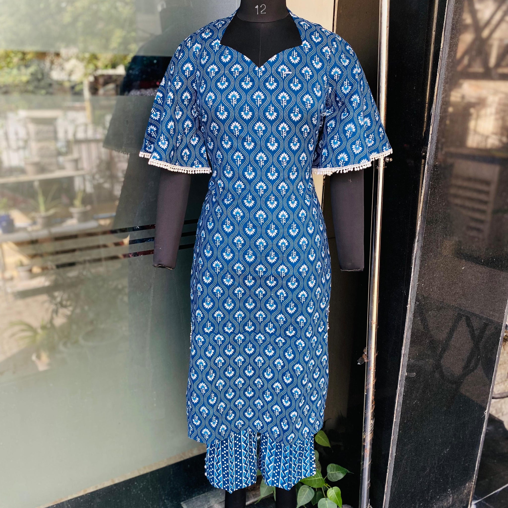 Blue Jaipuri Cotton Suit