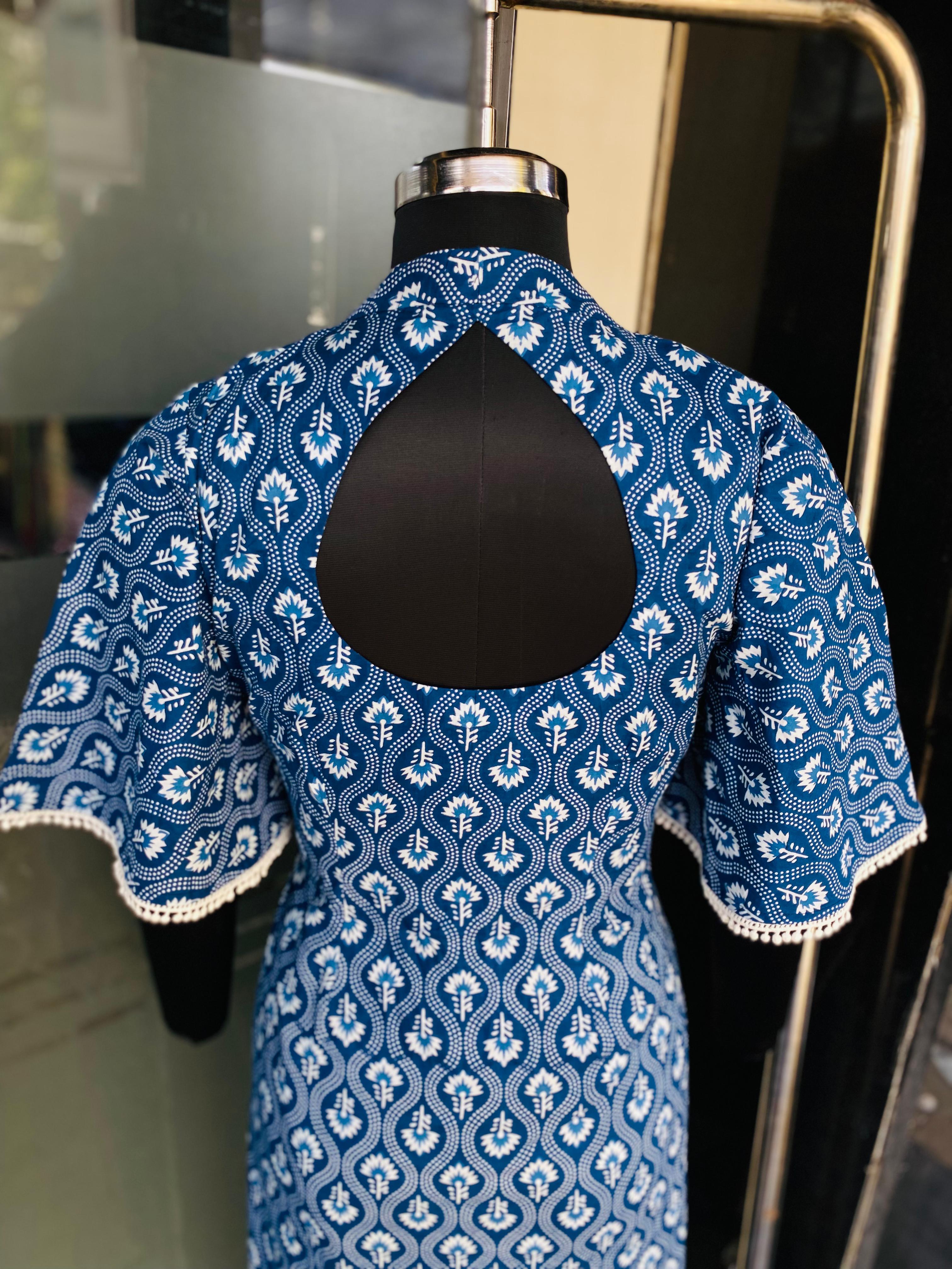 Blue Jaipuri Cotton Suit