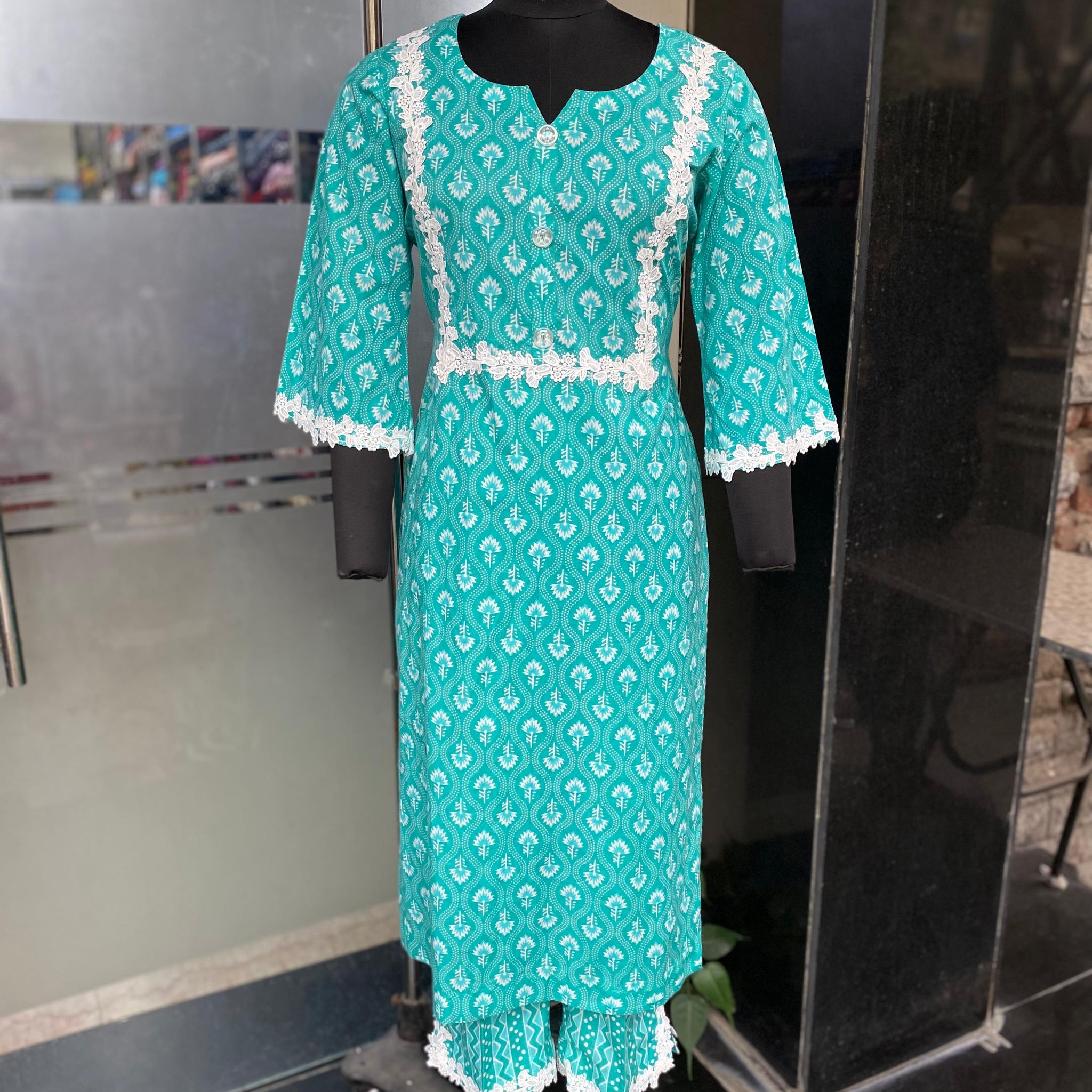 Mint Jaipuri Suit