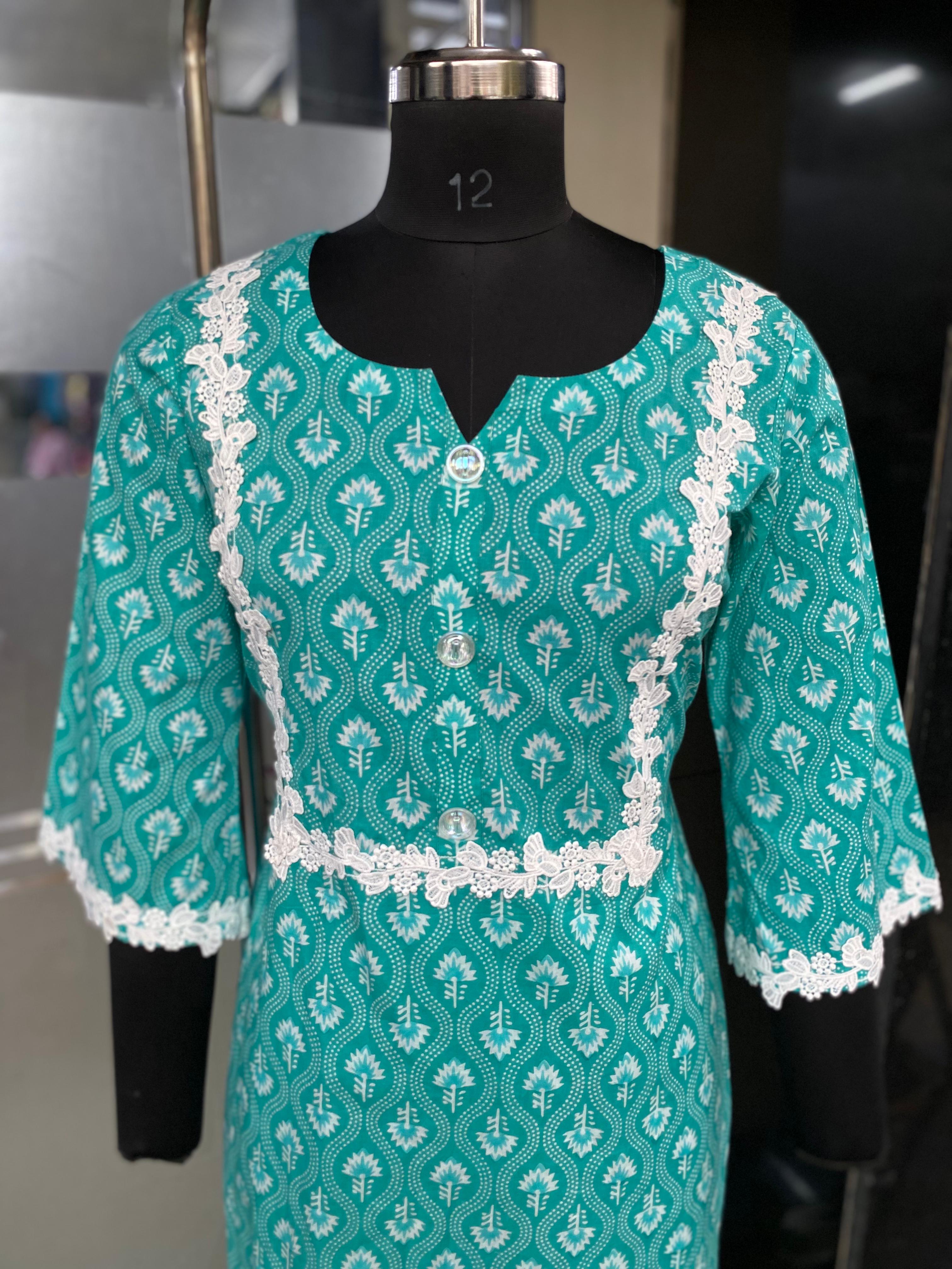 Mint Jaipuri Suit