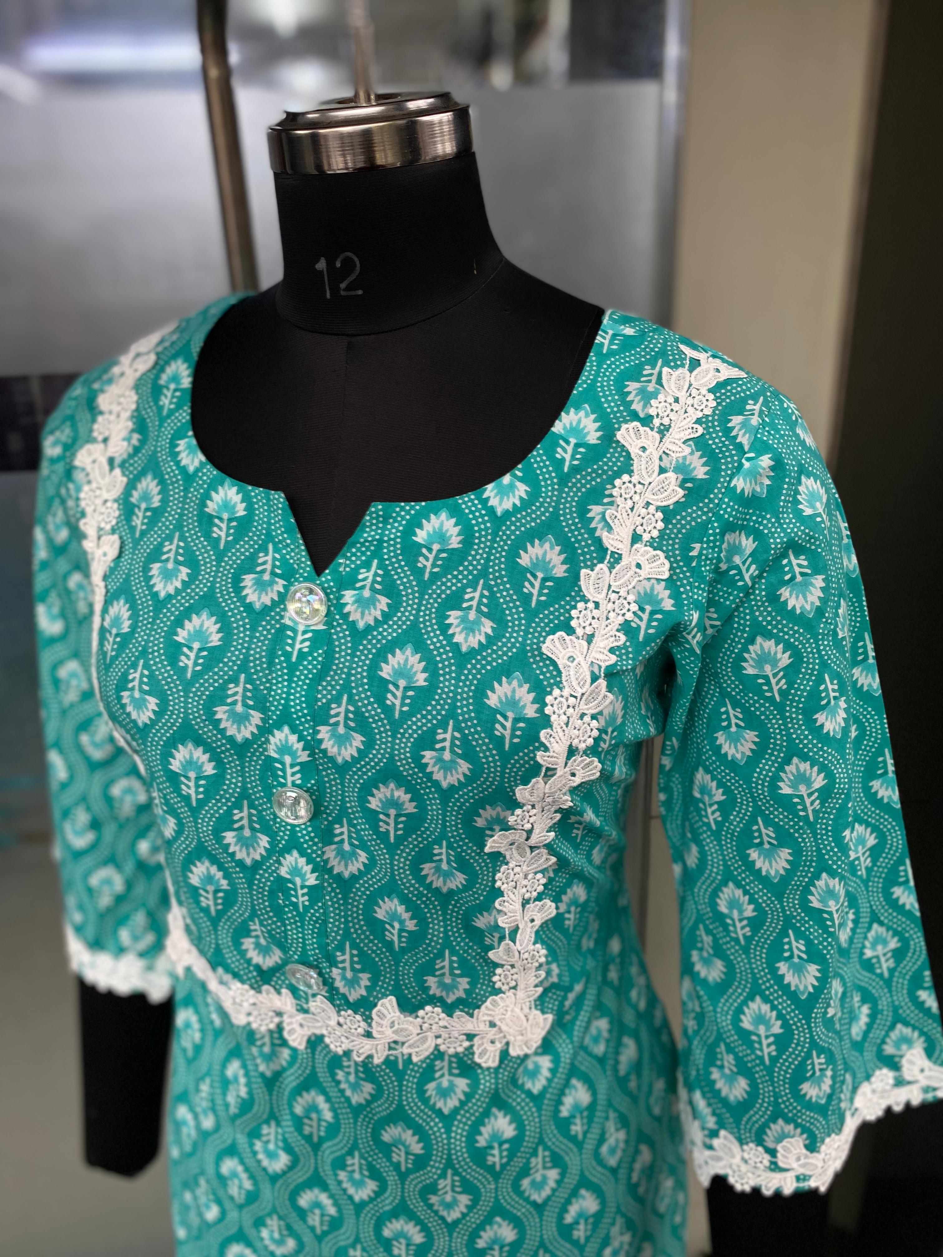 Mint Jaipuri Suit