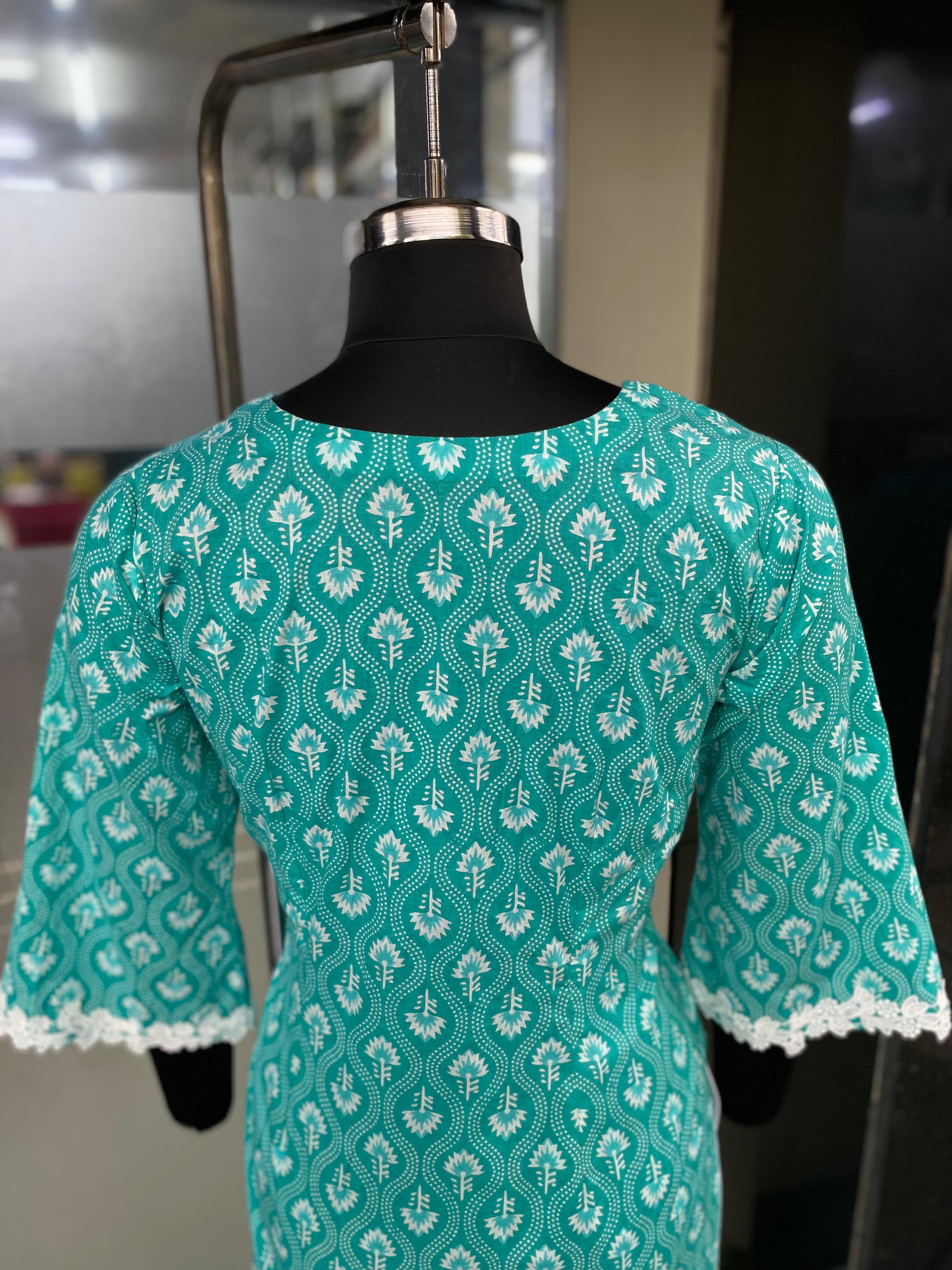 Mint Jaipuri Suit