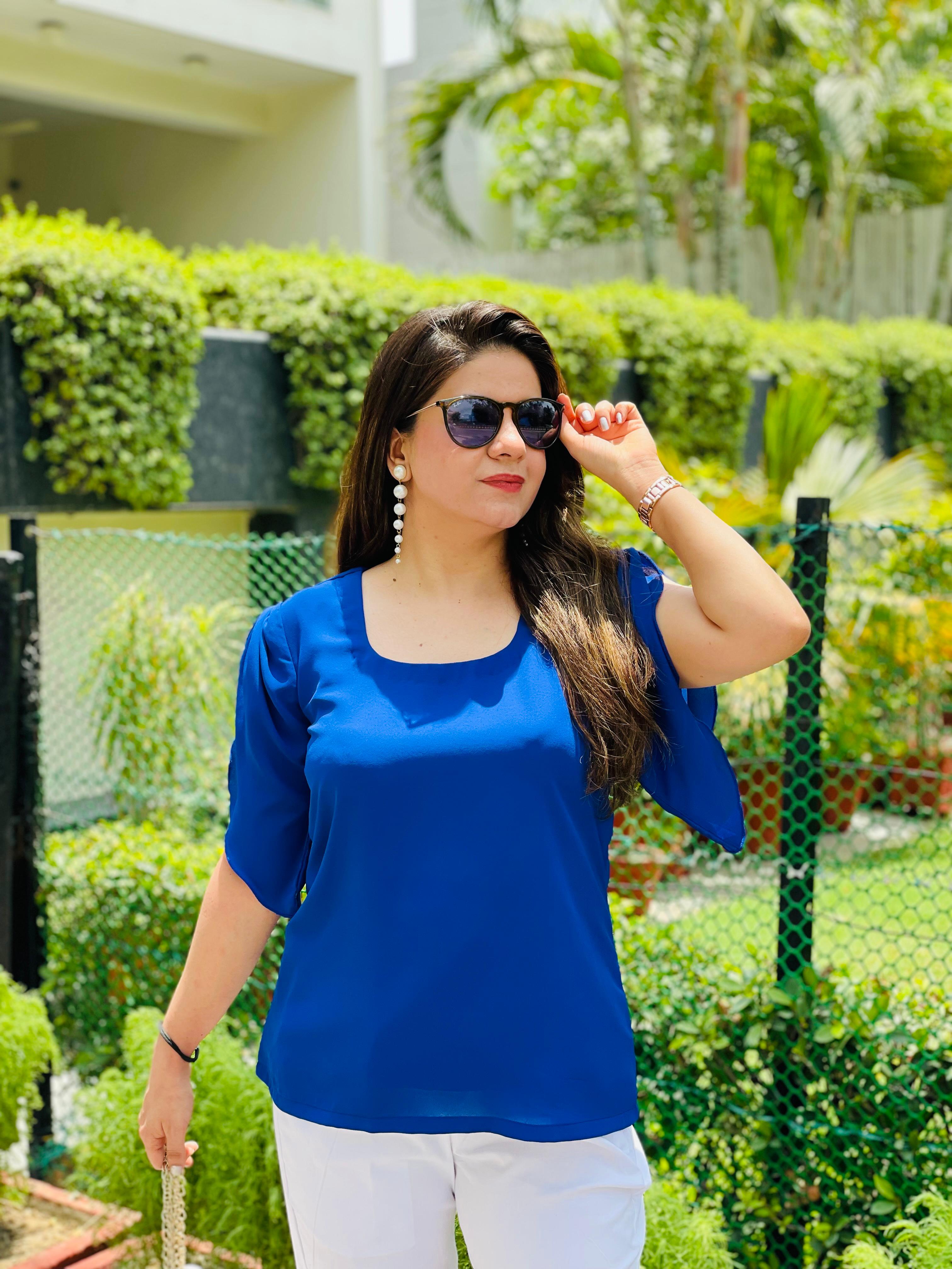 Royal Blue Office Top