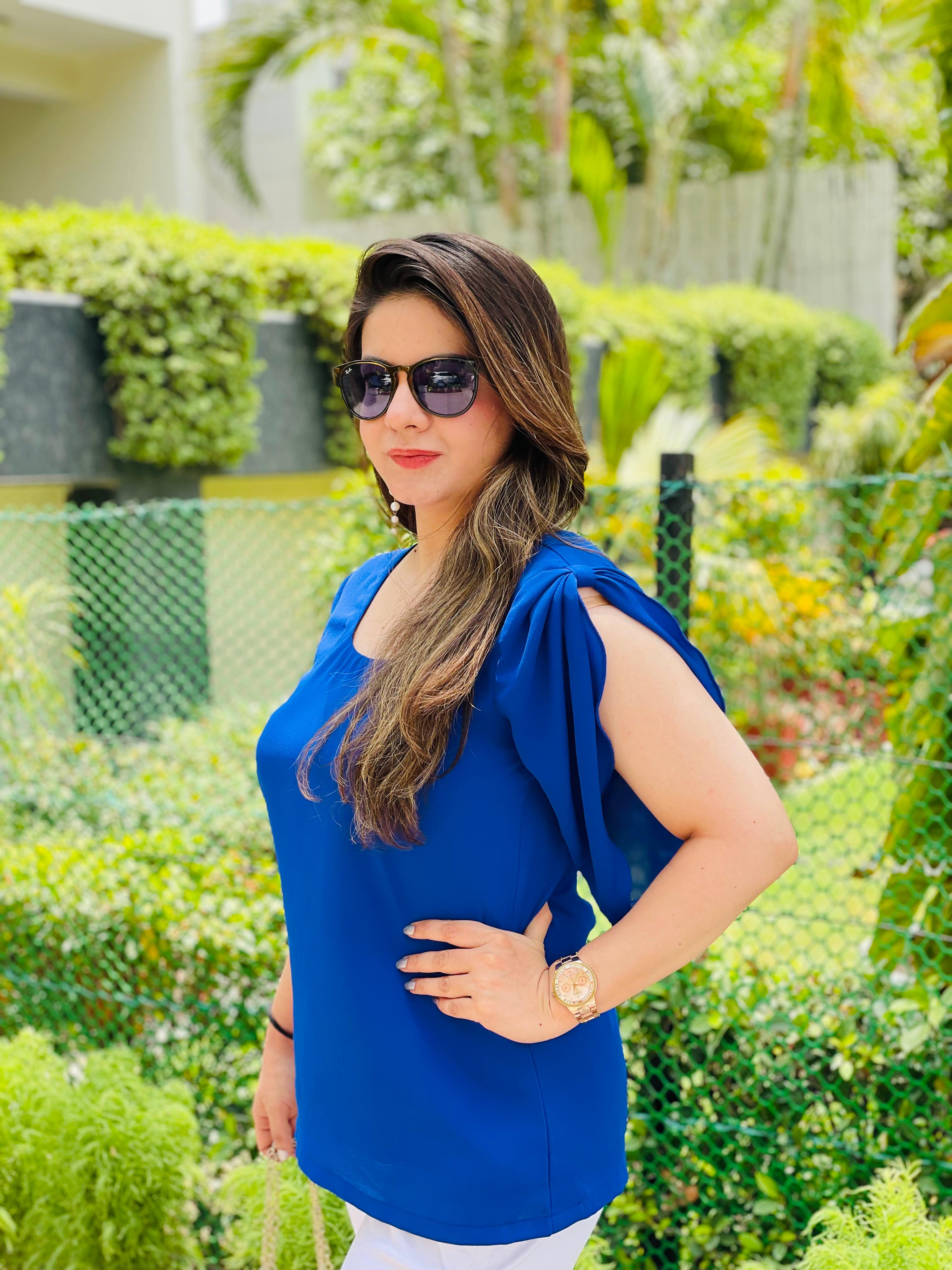 Royal Blue Office Top