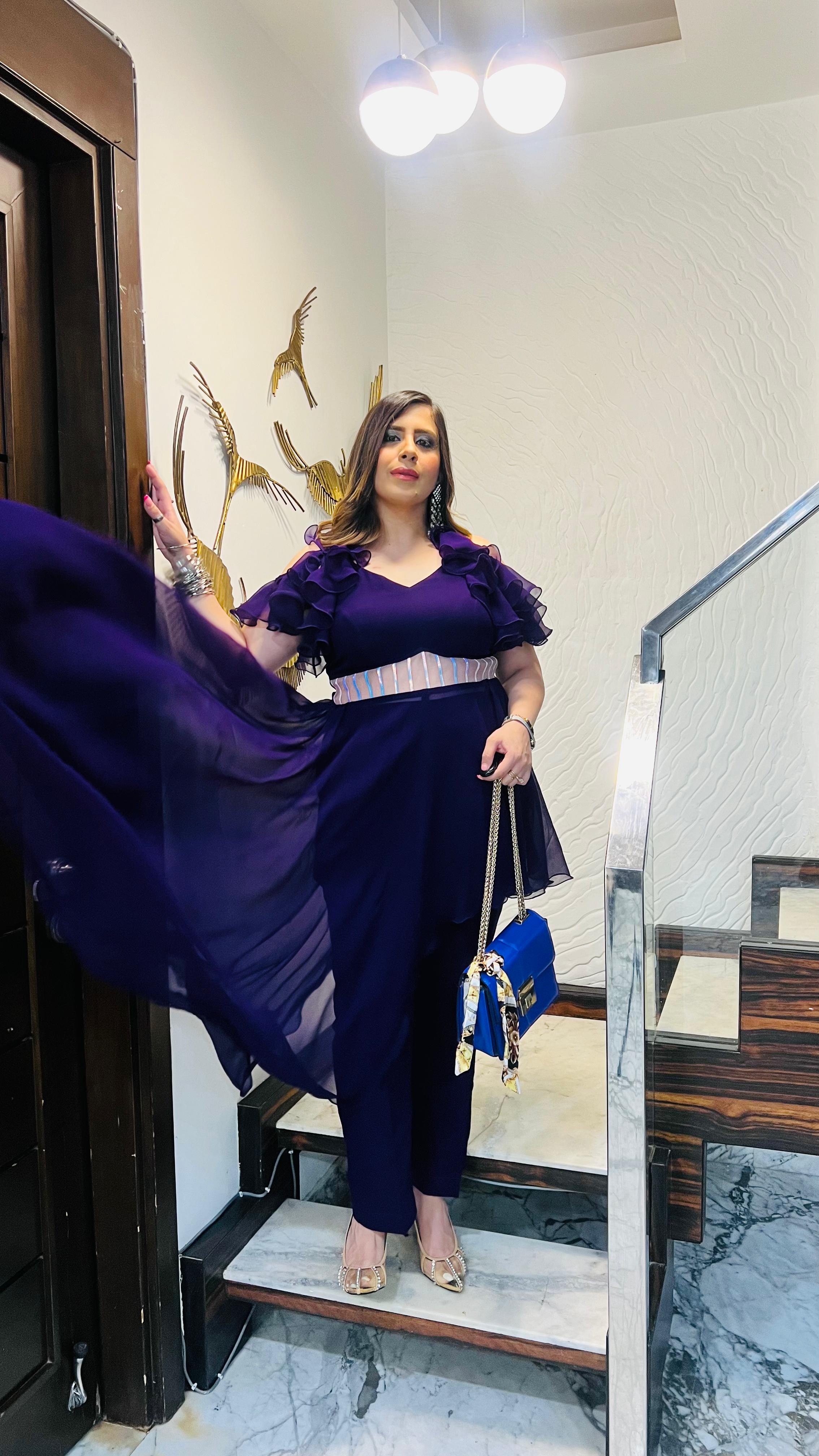 Purple Holographic Co-Ord