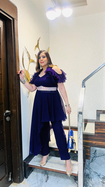 Purple Holographic Co-Ord