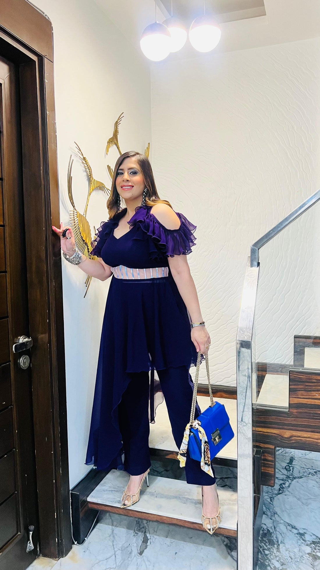 Purple Holographic Co-Ord