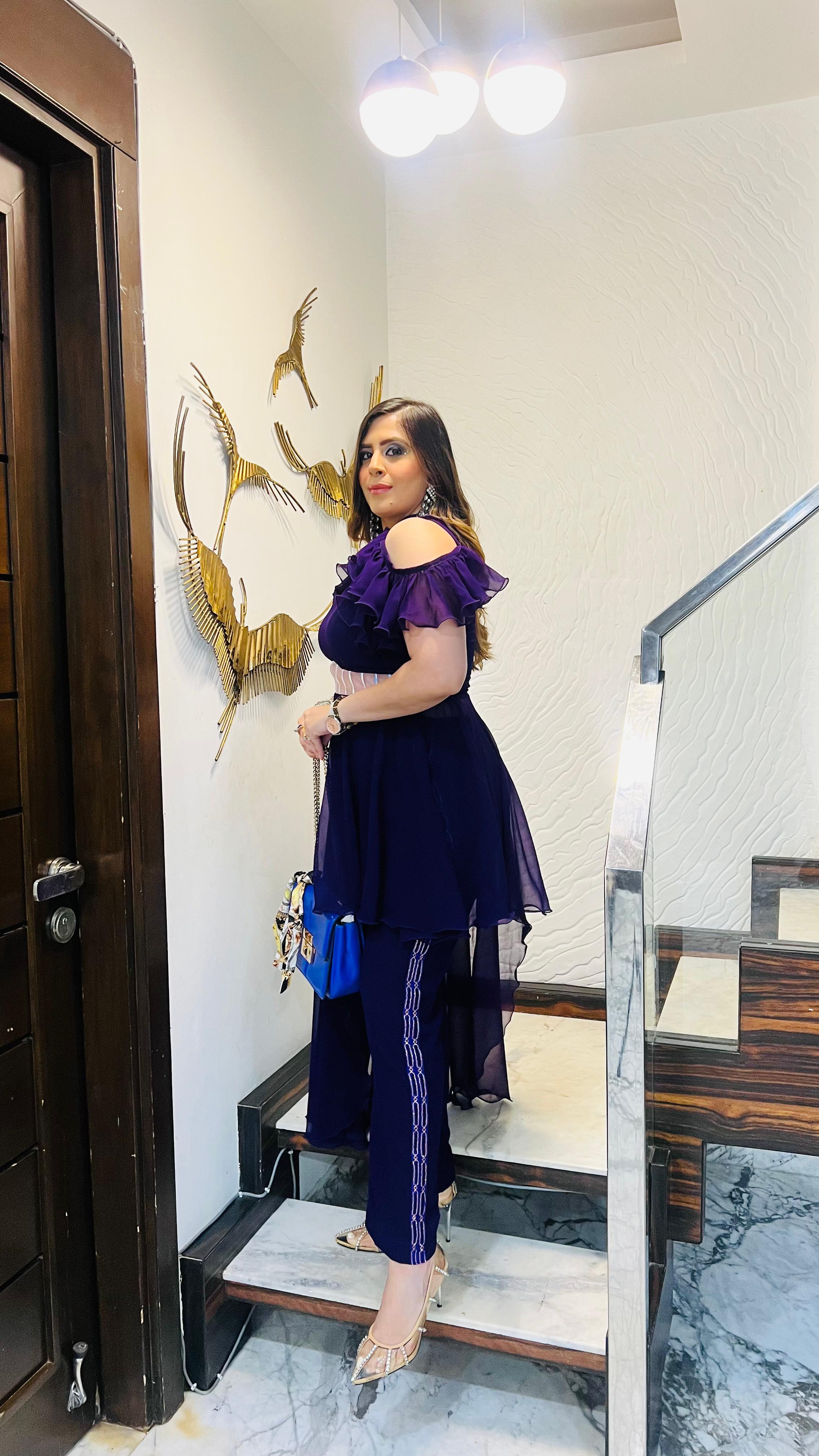 Purple Holographic Co-Ord