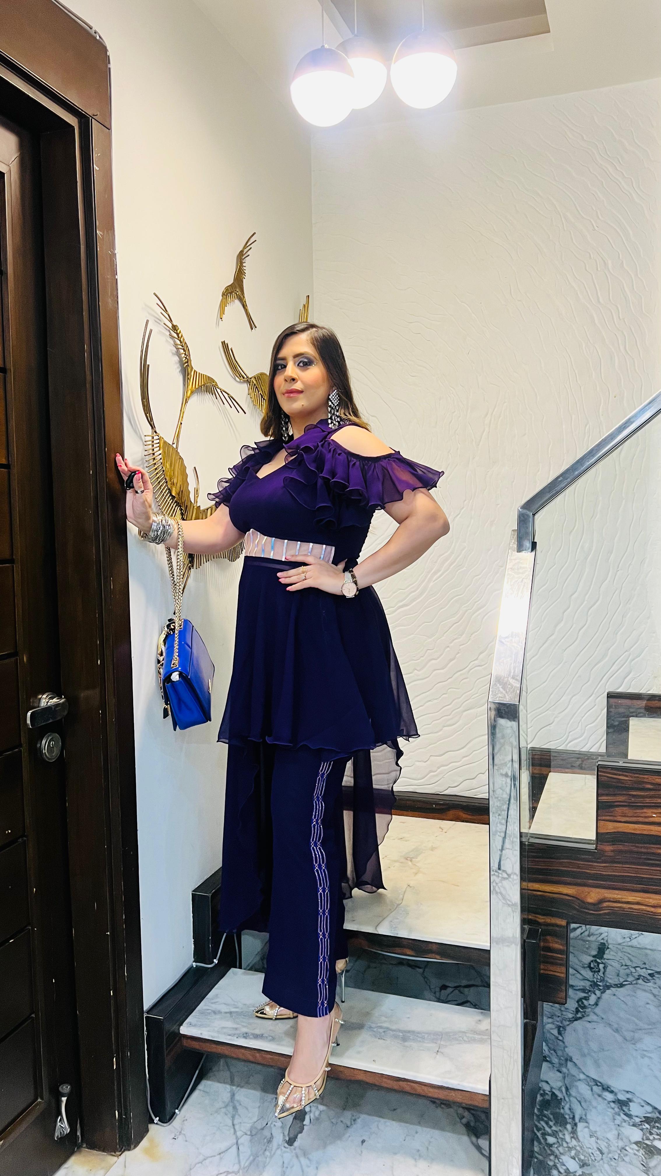 Purple Holographic Co-Ord