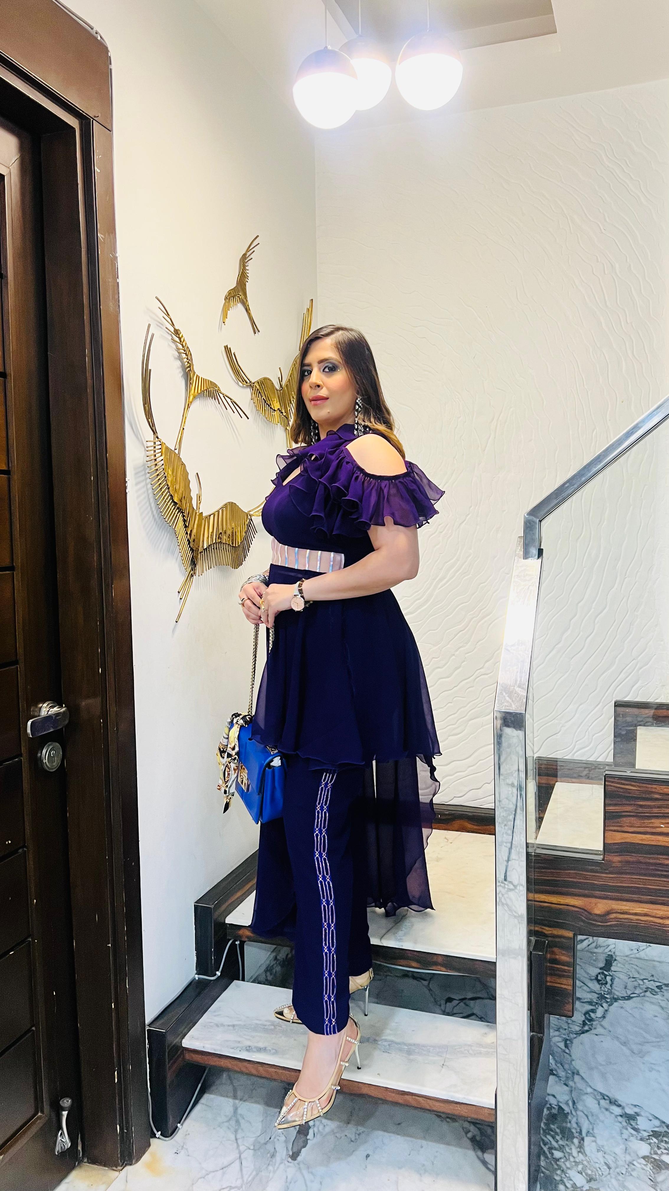 Purple Holographic Co-Ord