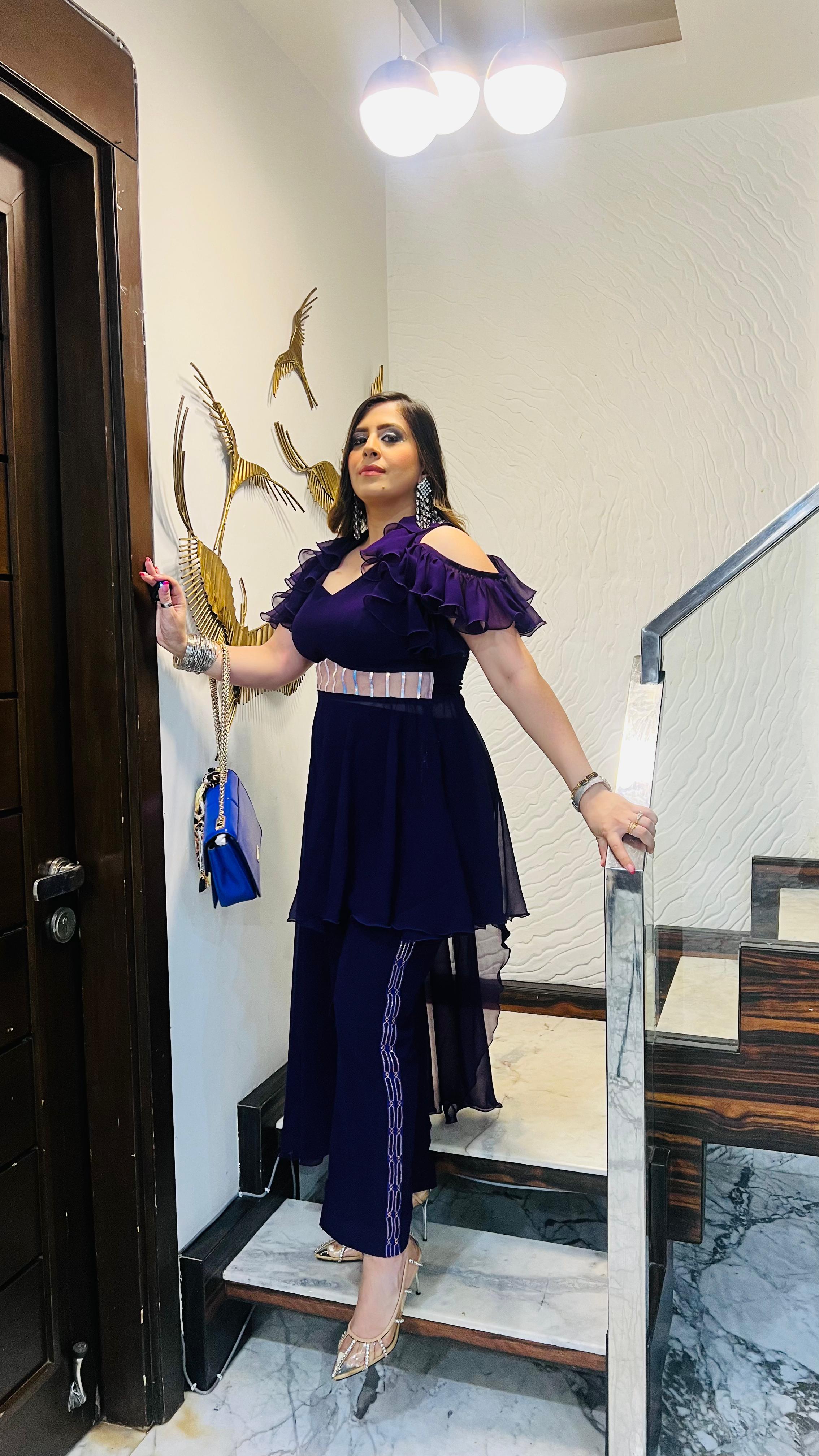 Purple Holographic Co-Ord