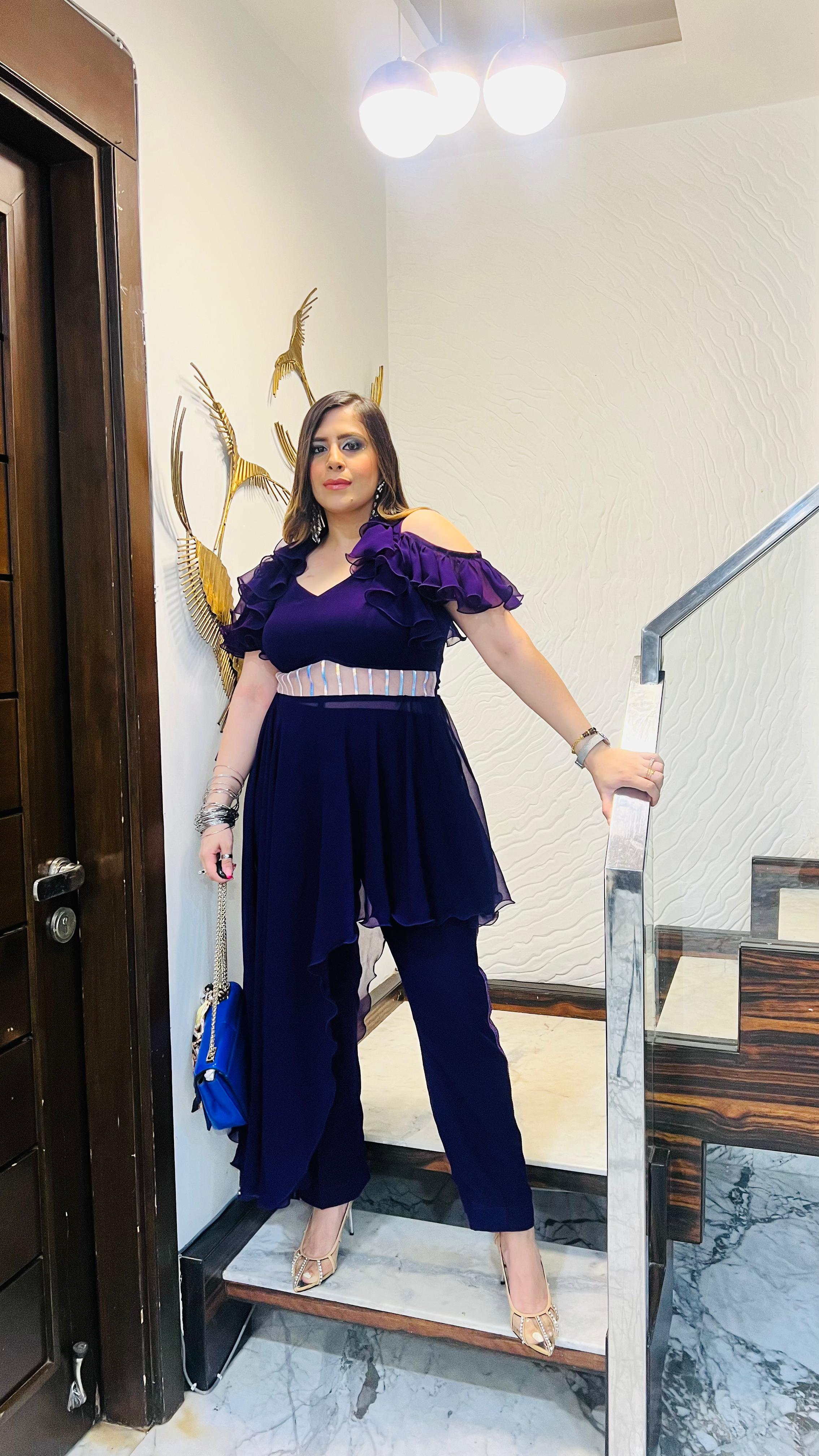 Purple Holographic Co-Ord