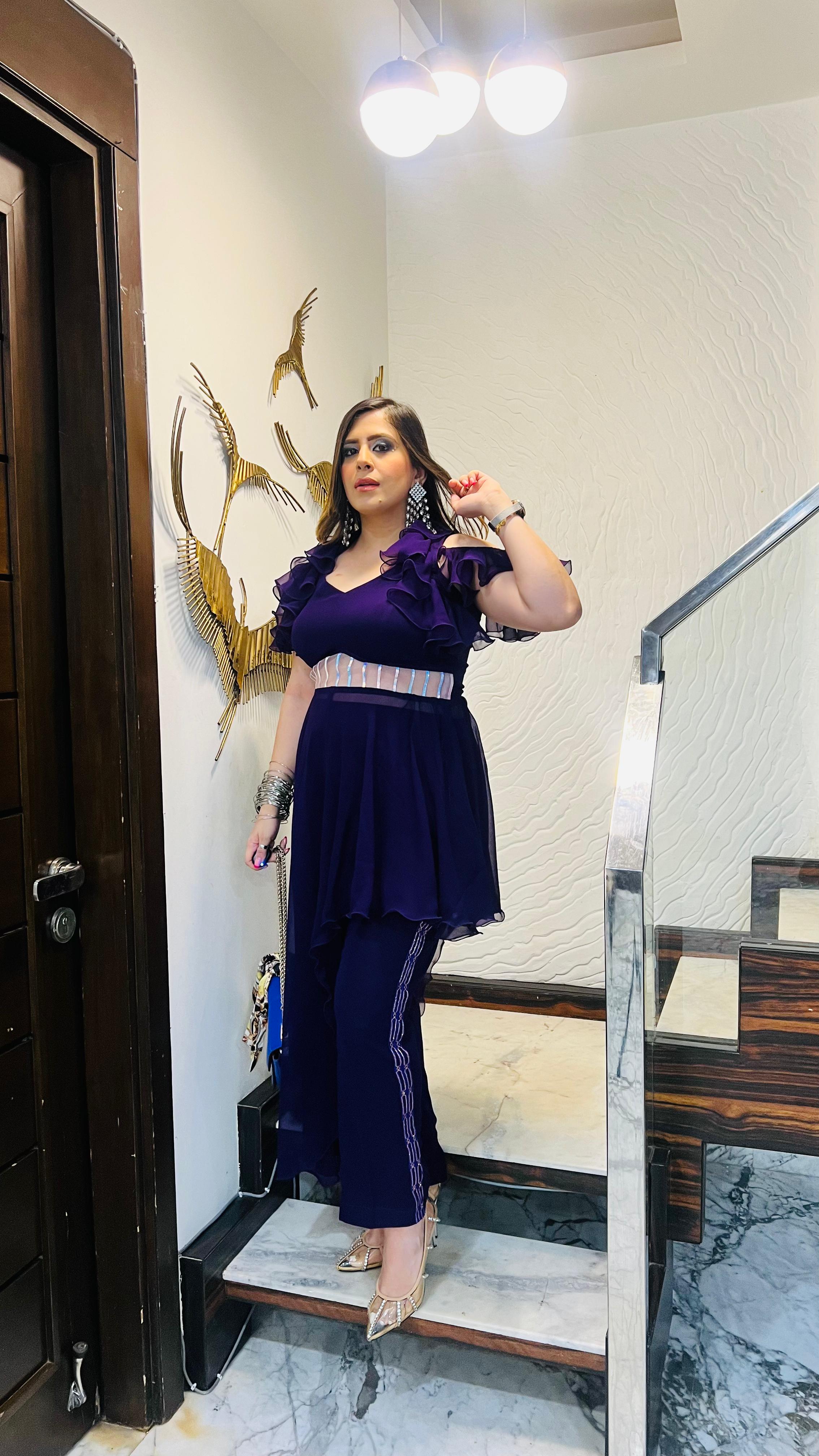 Purple Holographic Co-Ord