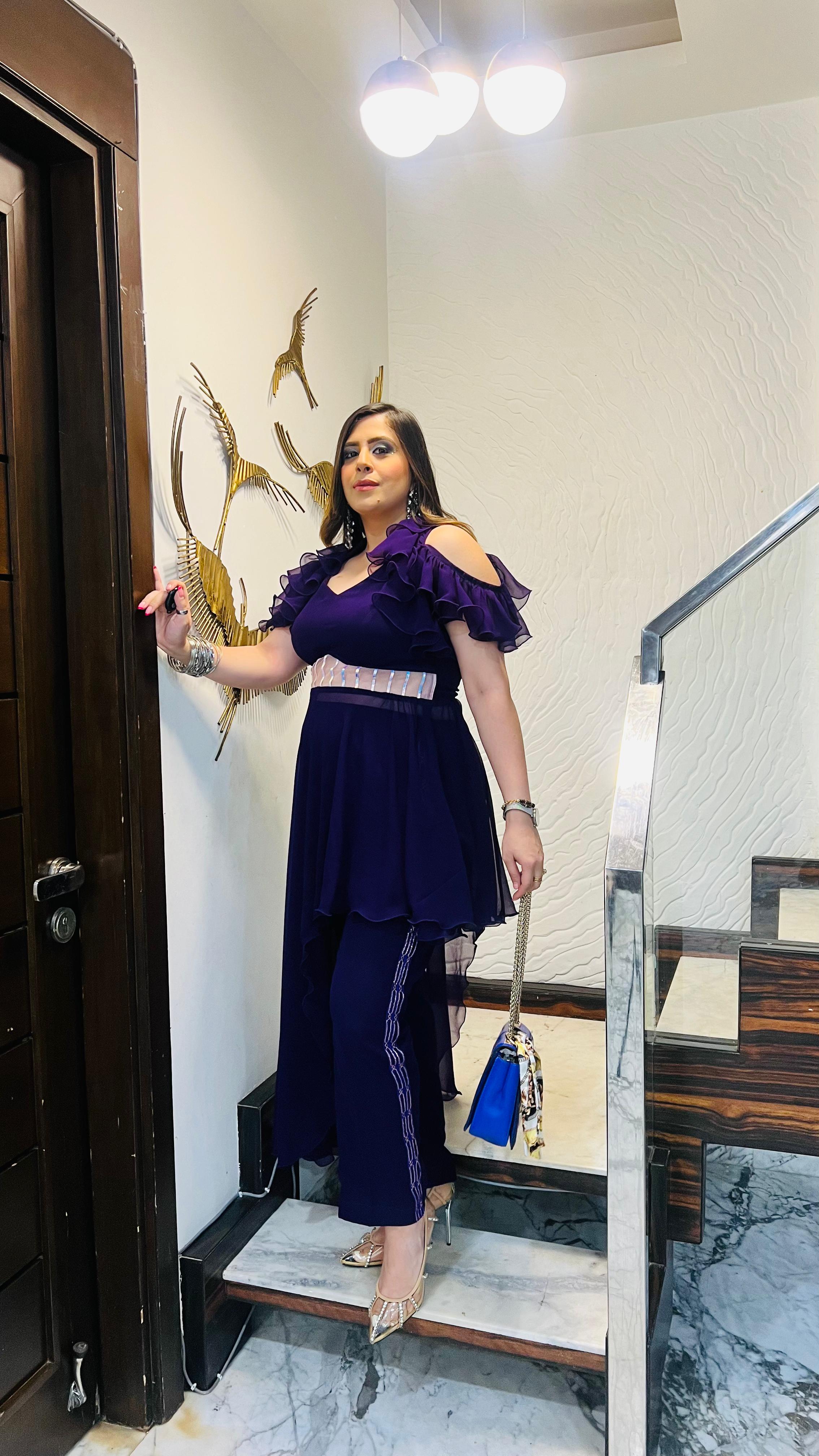 Purple Holographic Co-Ord