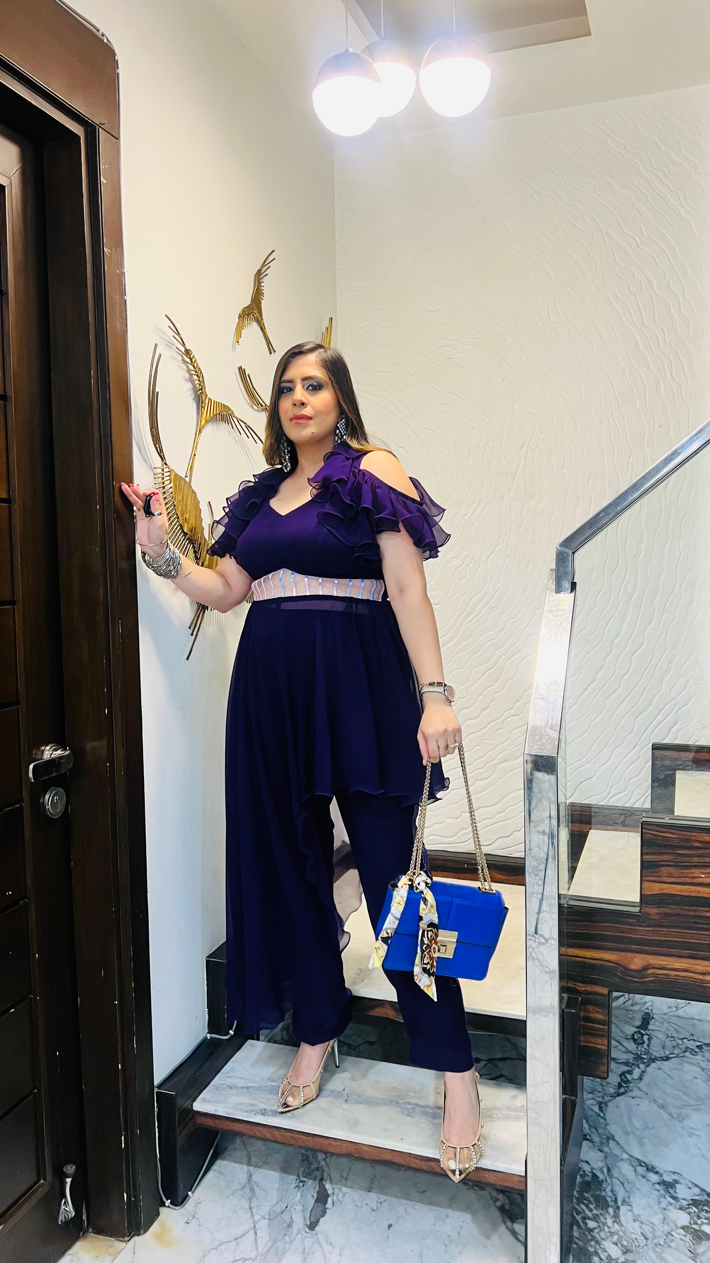 Purple Holographic Co-Ord