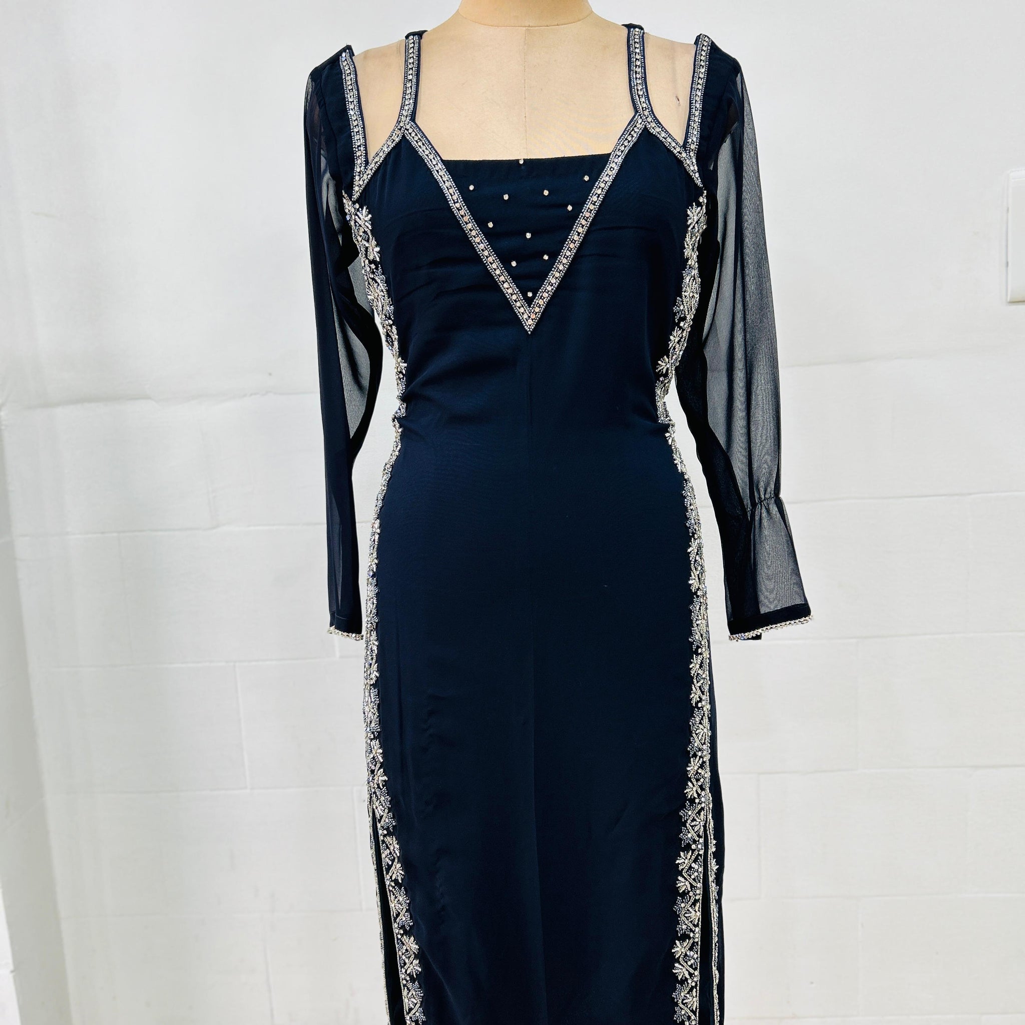 Navy Blue Starlit Charm Kurti