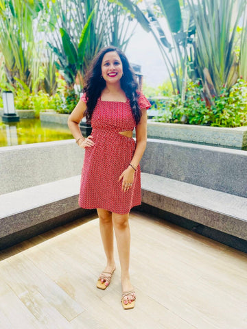 Mischief Red Cut Dress