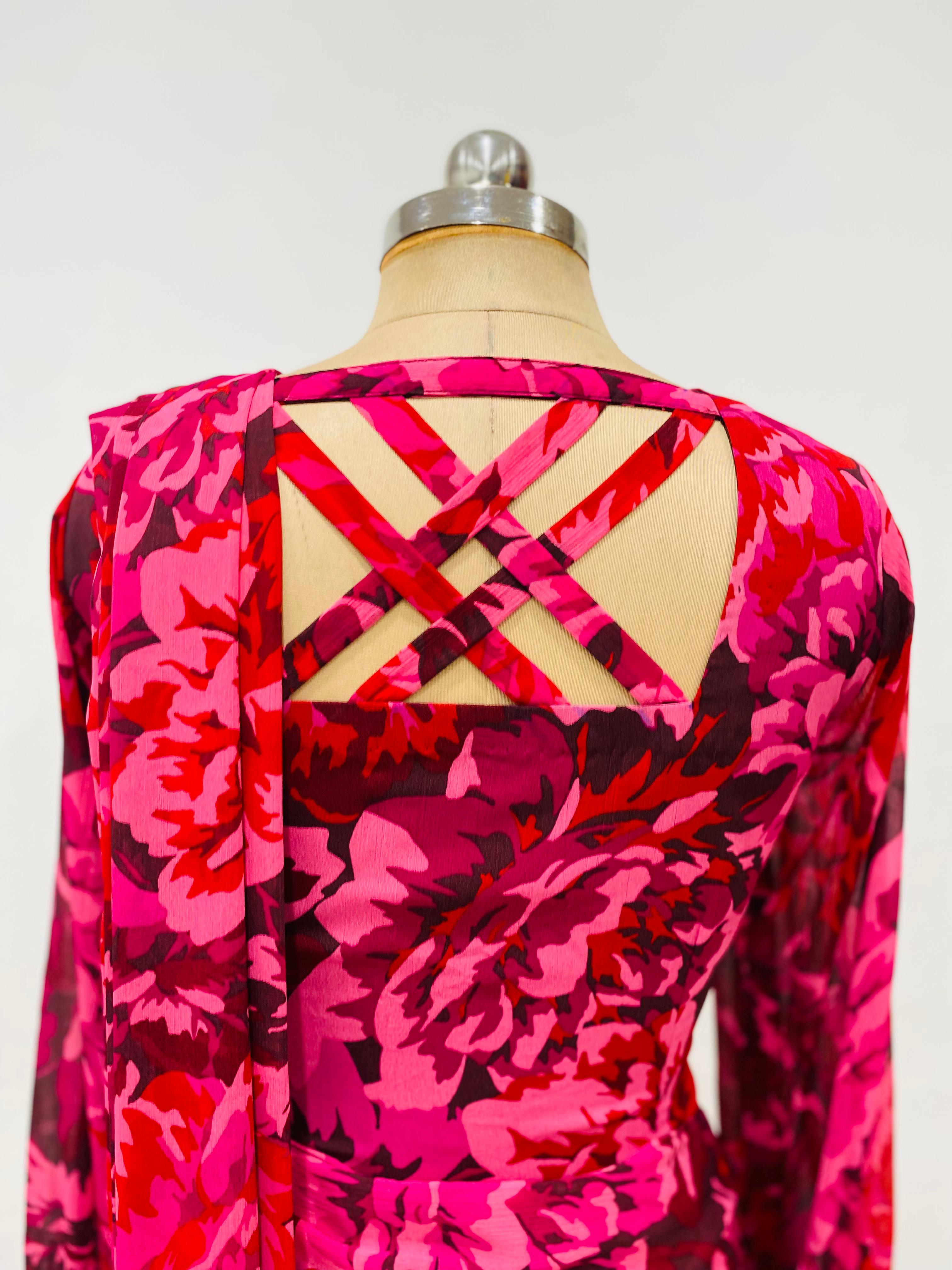 Rosy Hues Maxi Saree