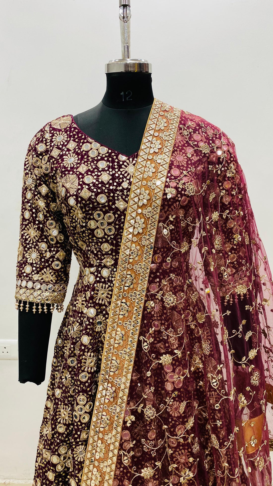 Mirror the Wine Lehenga