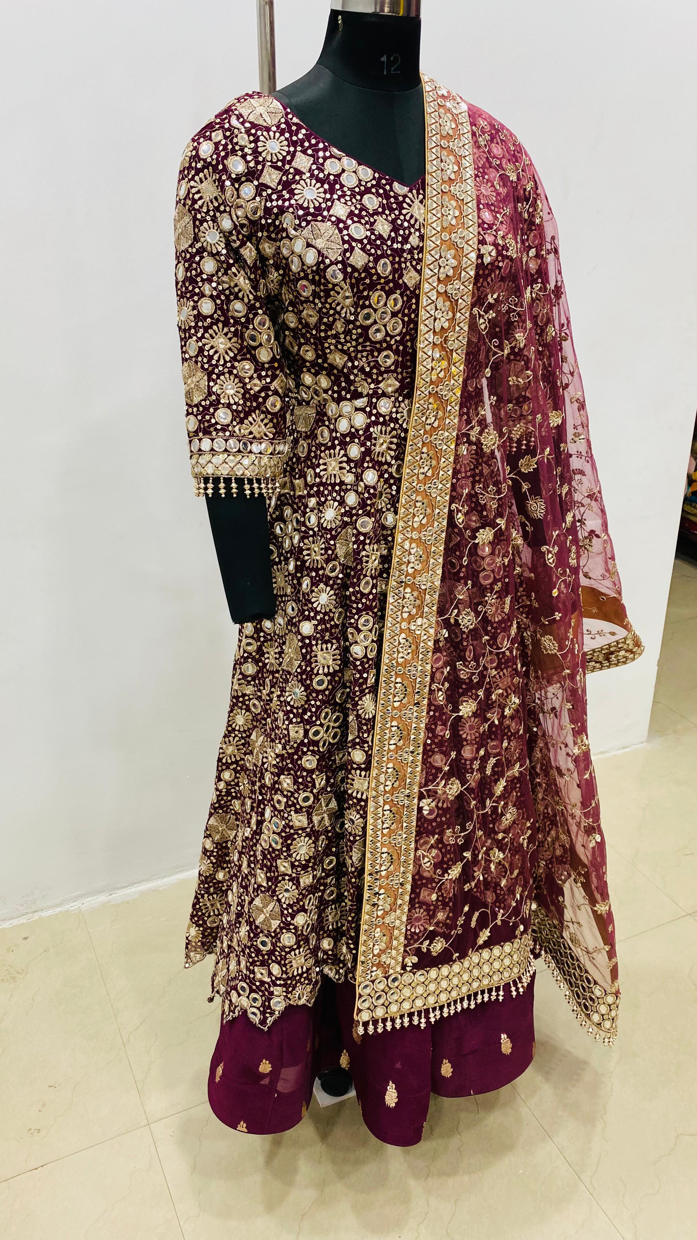 Mirror the Wine Lehenga