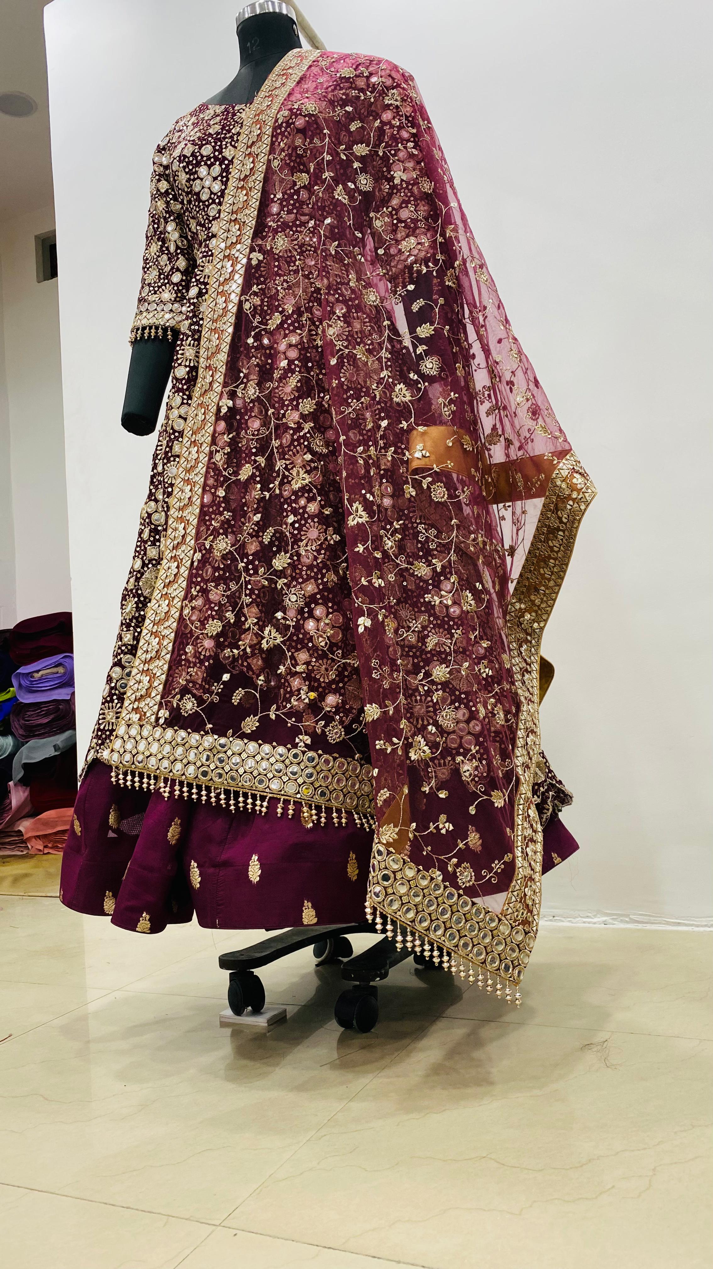 Mirror the Wine Lehenga