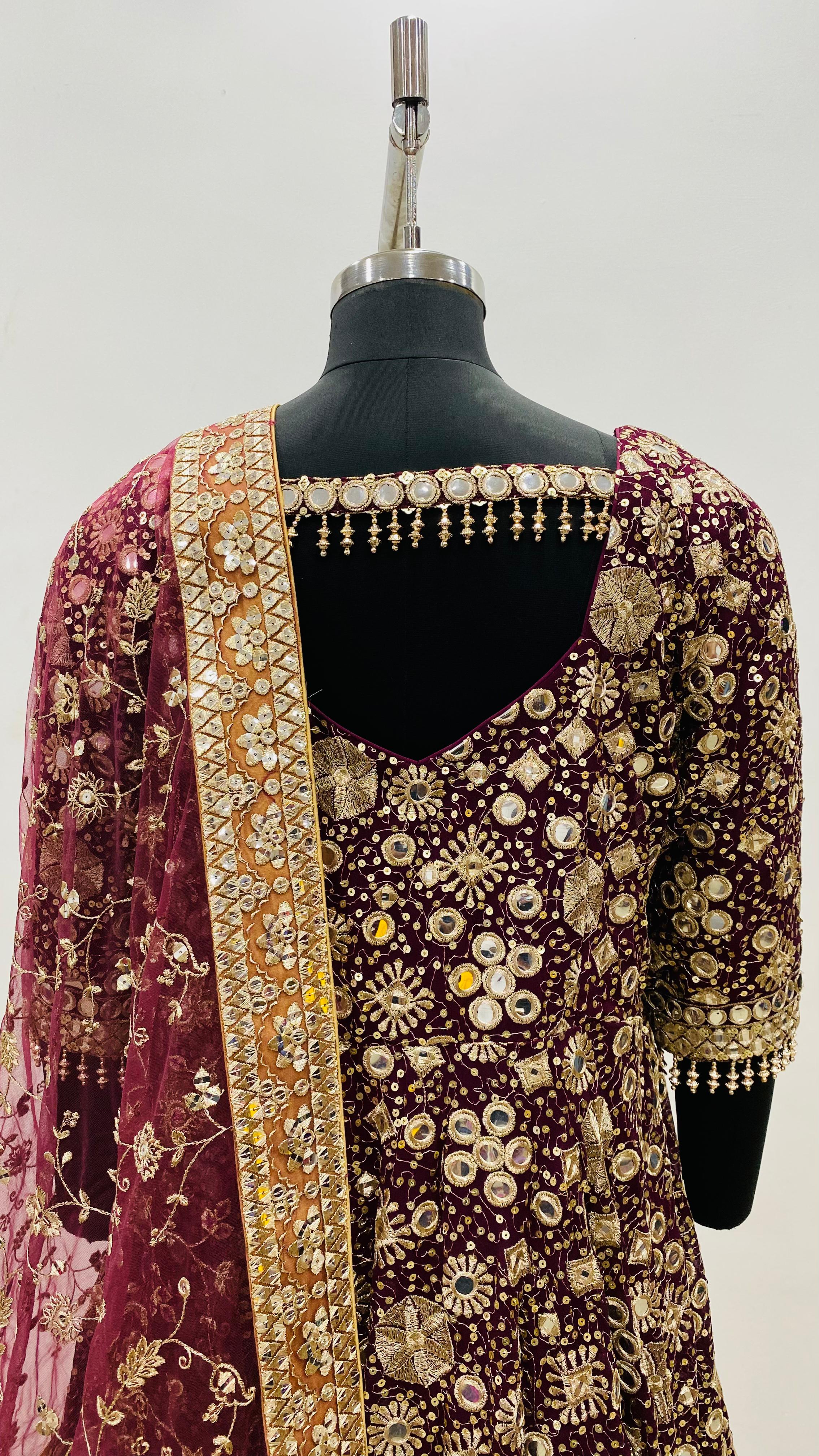 Mirror the Wine Lehenga